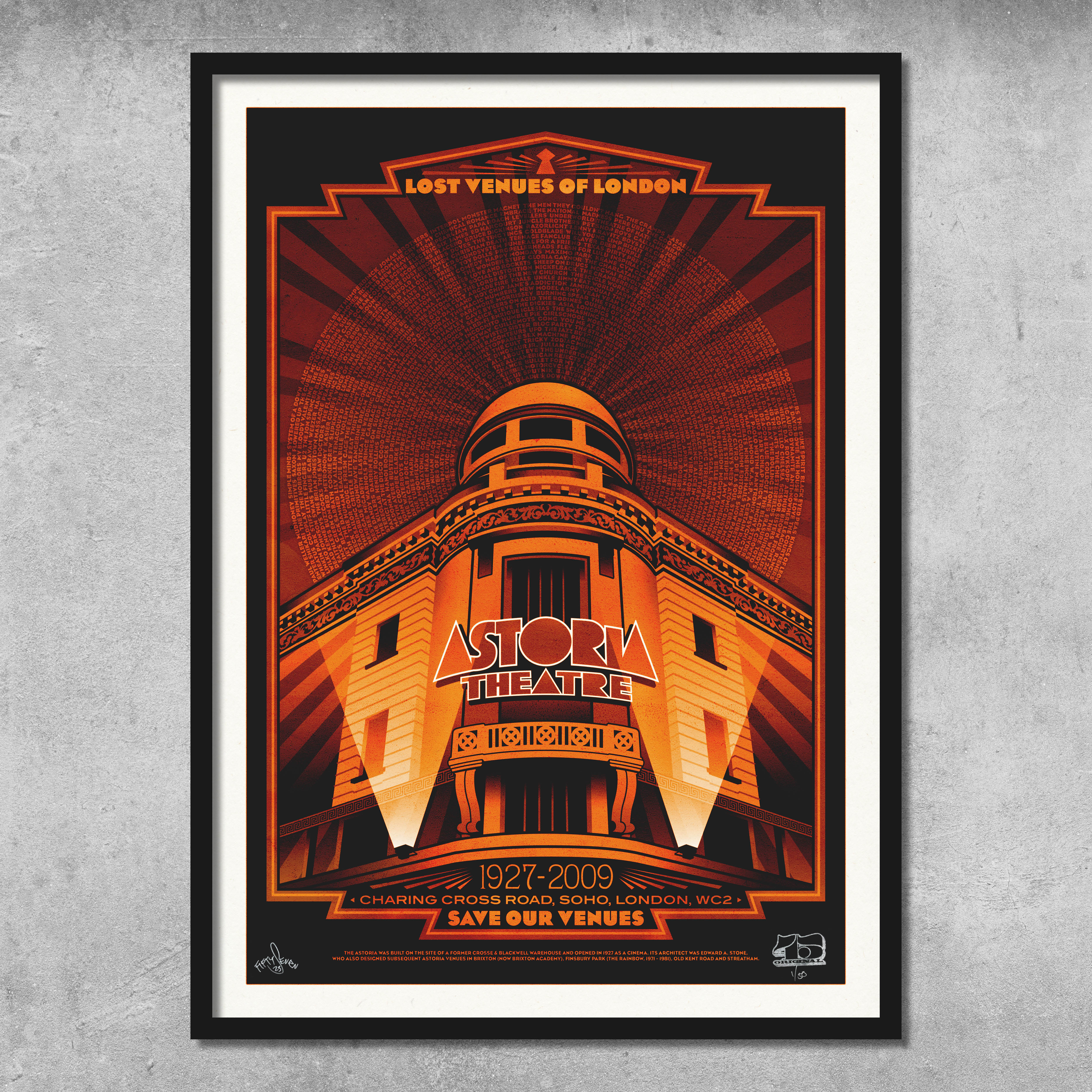 London Astoria ‘Red’ Poster Print – Limited Edition Of Only 50
