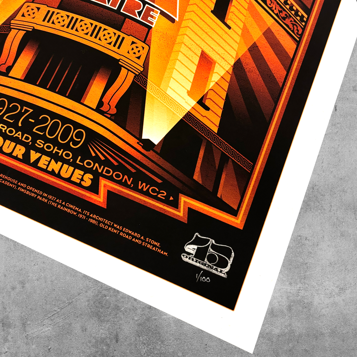 London Astoria ‘Red’ Poster Print – Limited Edition Of Only 50