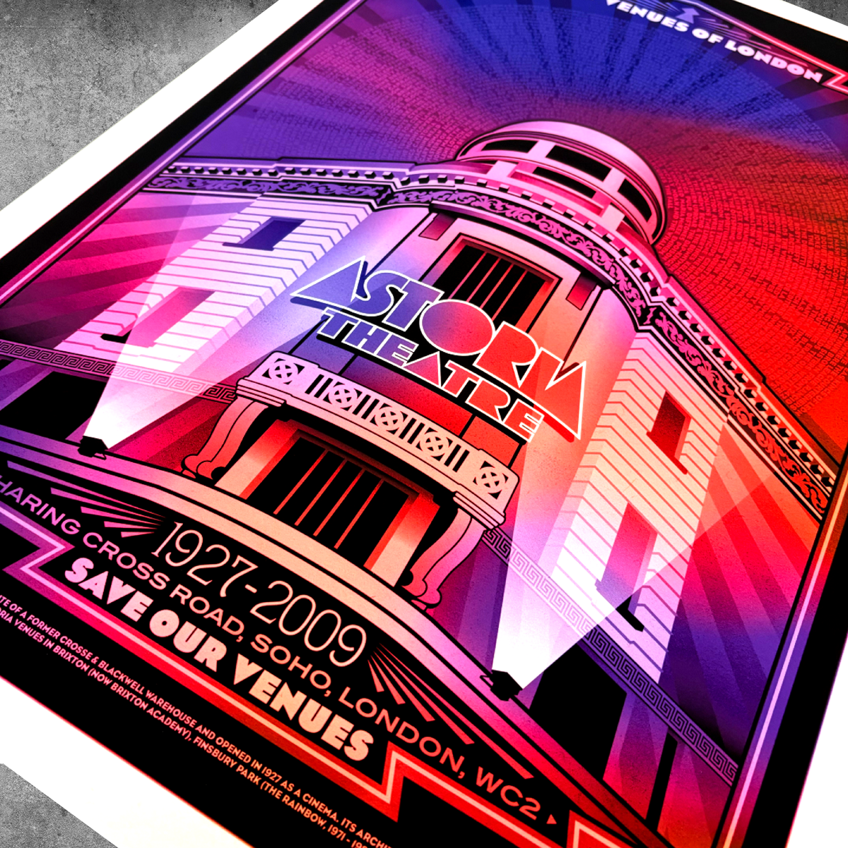 London Astoria ‘Spectrum’ Poster Print – Limited Edition Of Only 50
