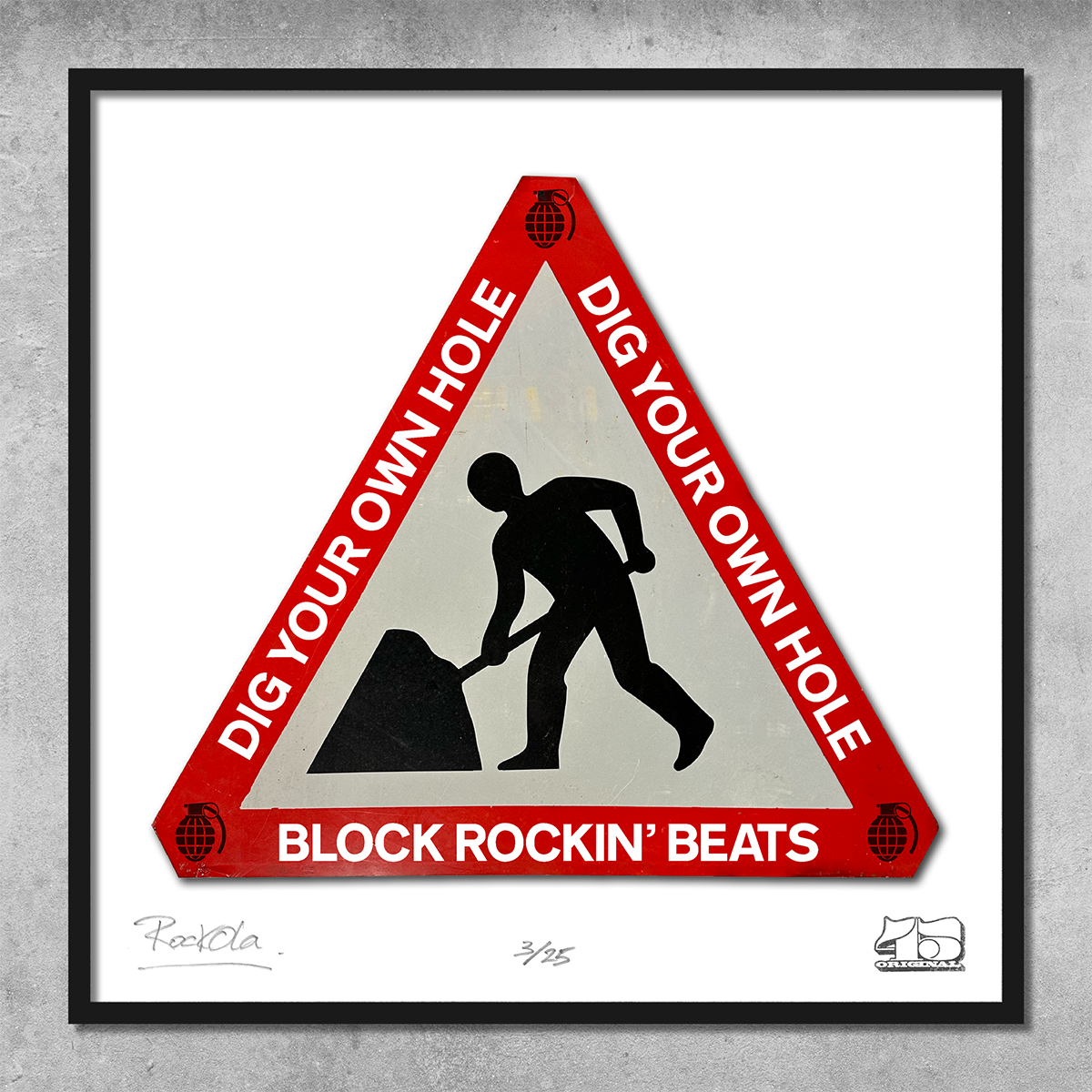 Rock'n'Road Sign Print - Block Rockin' Beats - Limited Edition of 25
