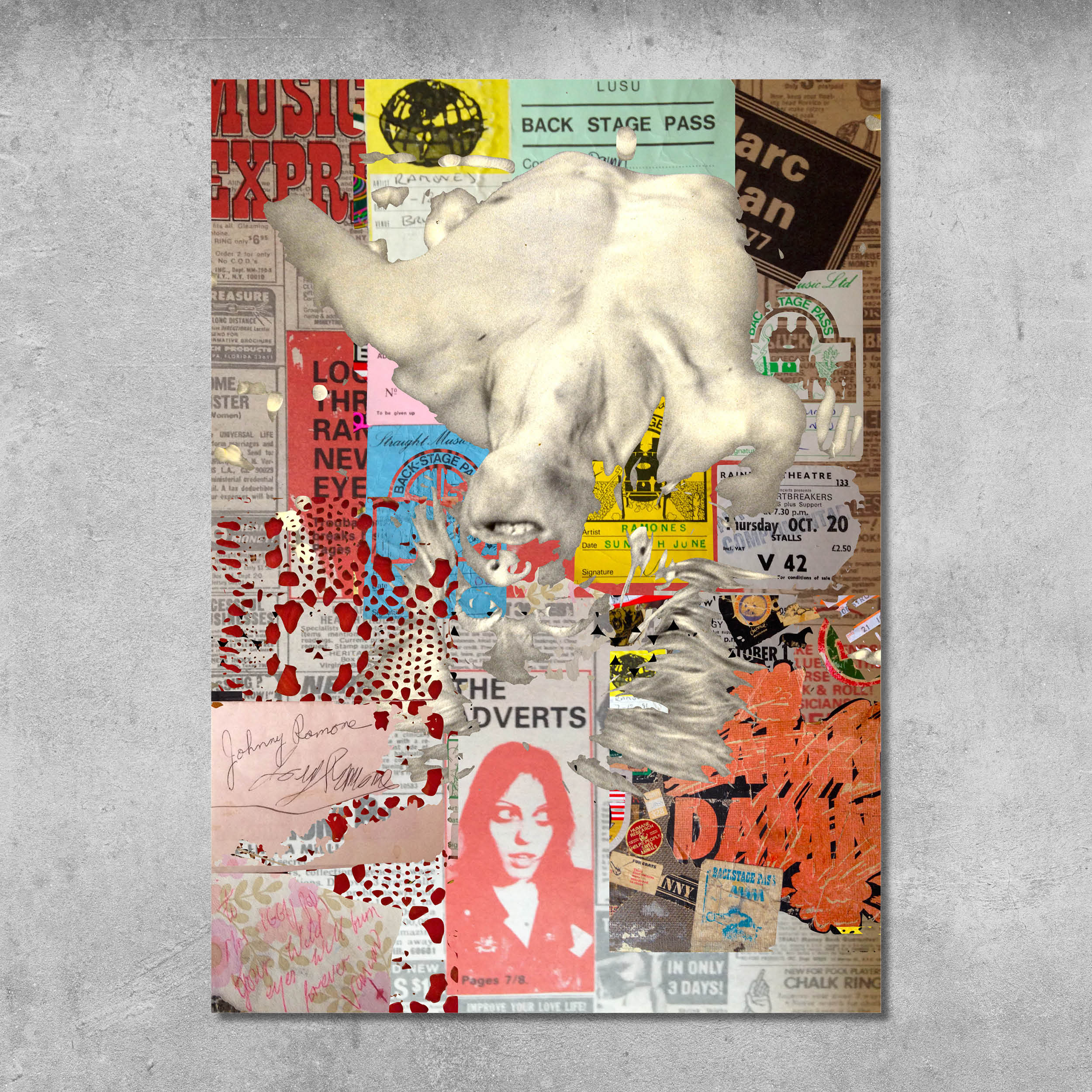 Memorabilia 4 (Iggy/Adverts) - Poster Print - Signed by Gaye Black