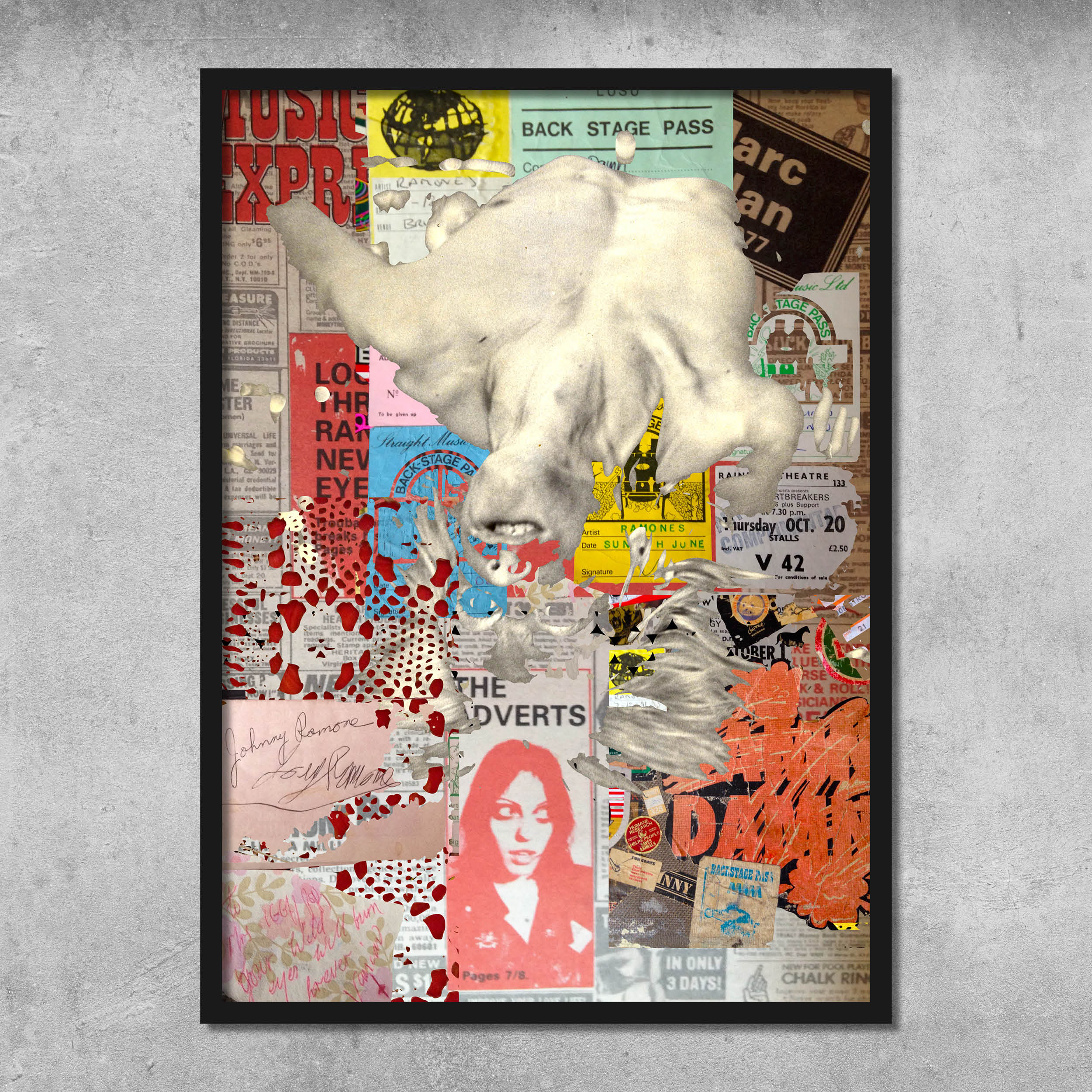 Memorabilia 4 (Iggy/Adverts) - Poster Print - Signed by Gaye Black