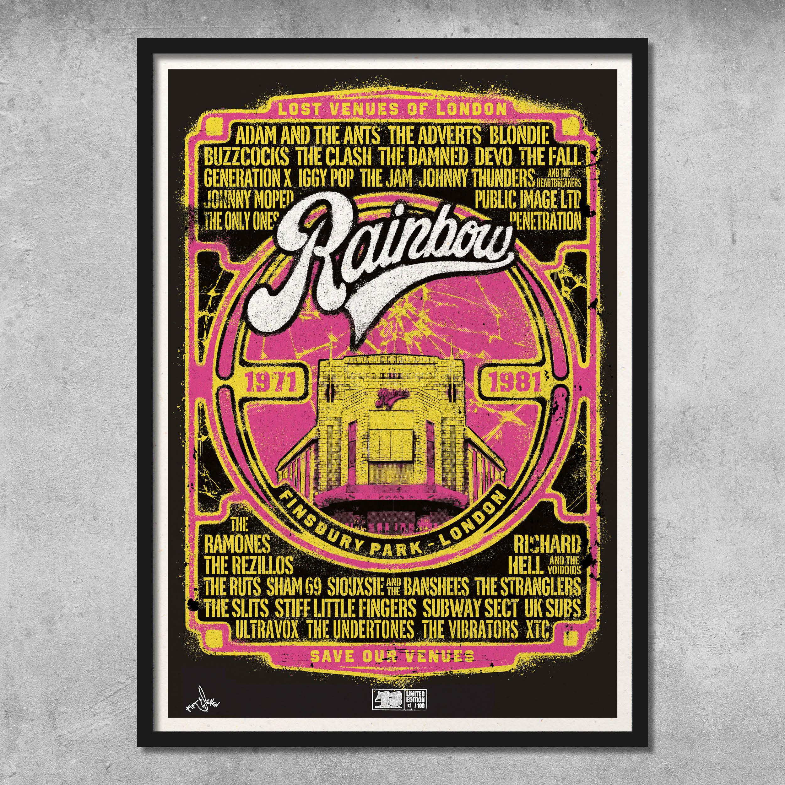 Rainbow Punk Poster Print - Limited Edition of Only 100