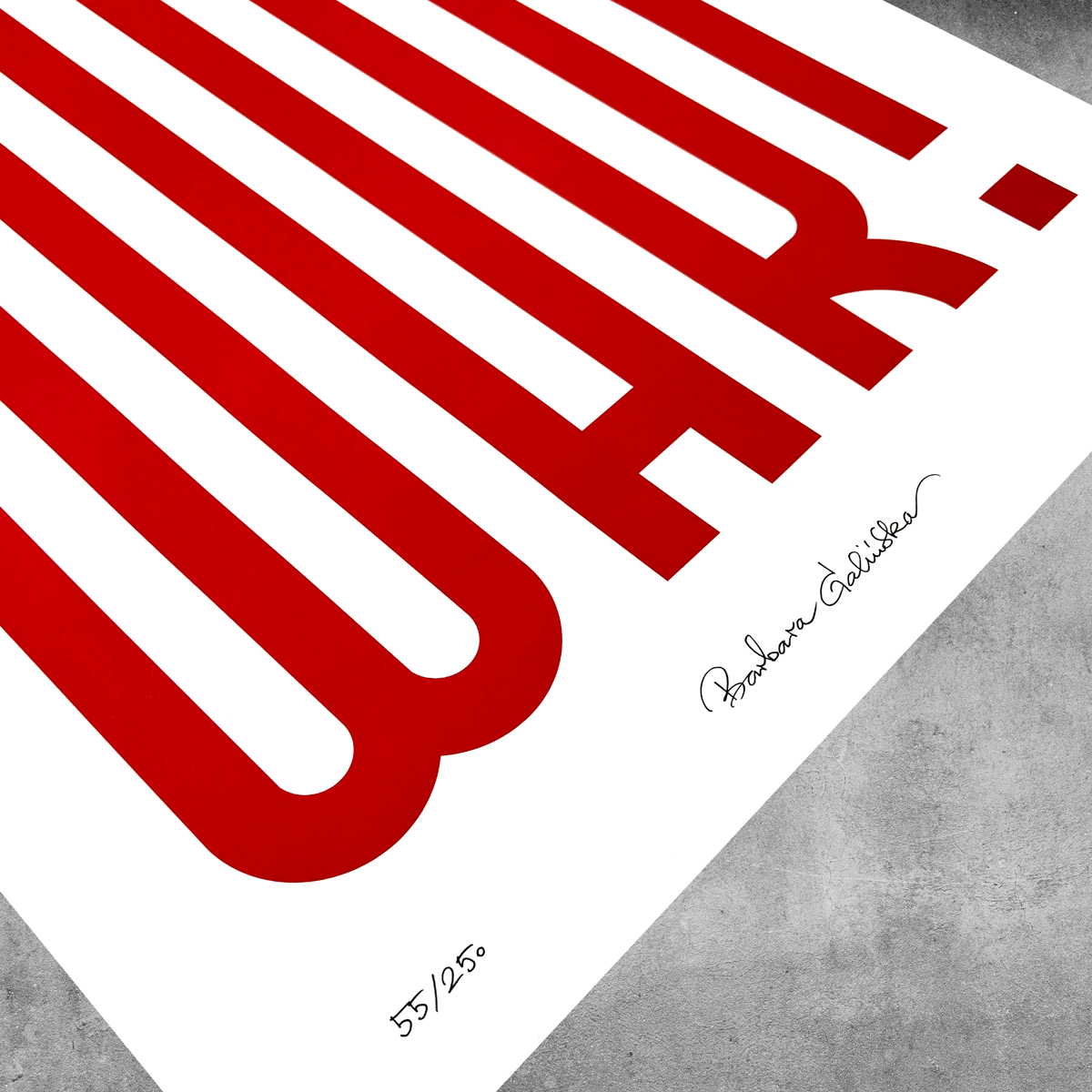 ‘Stop War’ Red And White Print – Limited Edition Of Only 250