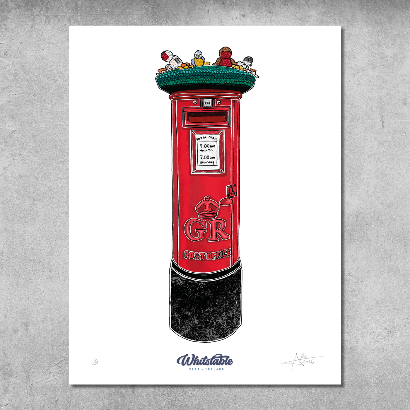 Whitstable Post Box - Limited Edition of 50 – A3 Colour Prints