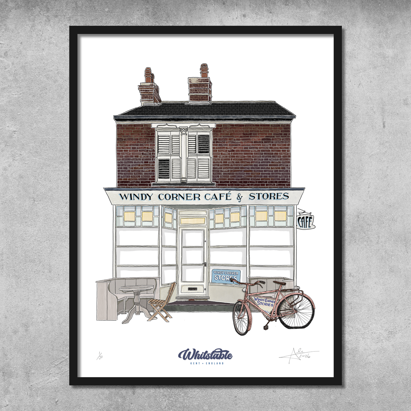 The Windy Corner Café & Stores - Limited Edition of 50 – A3 Colour Prints
