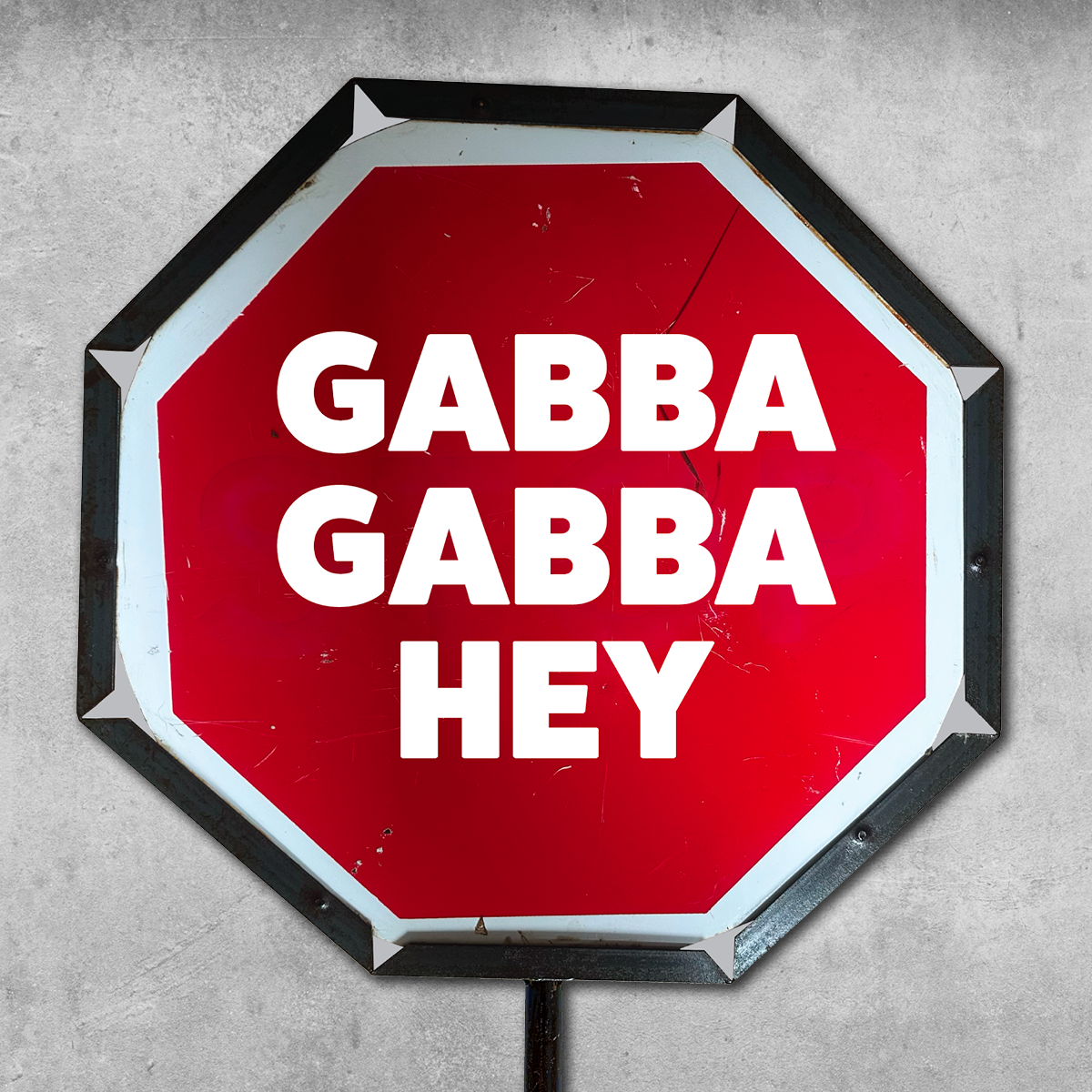 Original Rock'n'Road Lollipop Sign – Hey Ho, Let’s Go / Gabba Gabba Hey