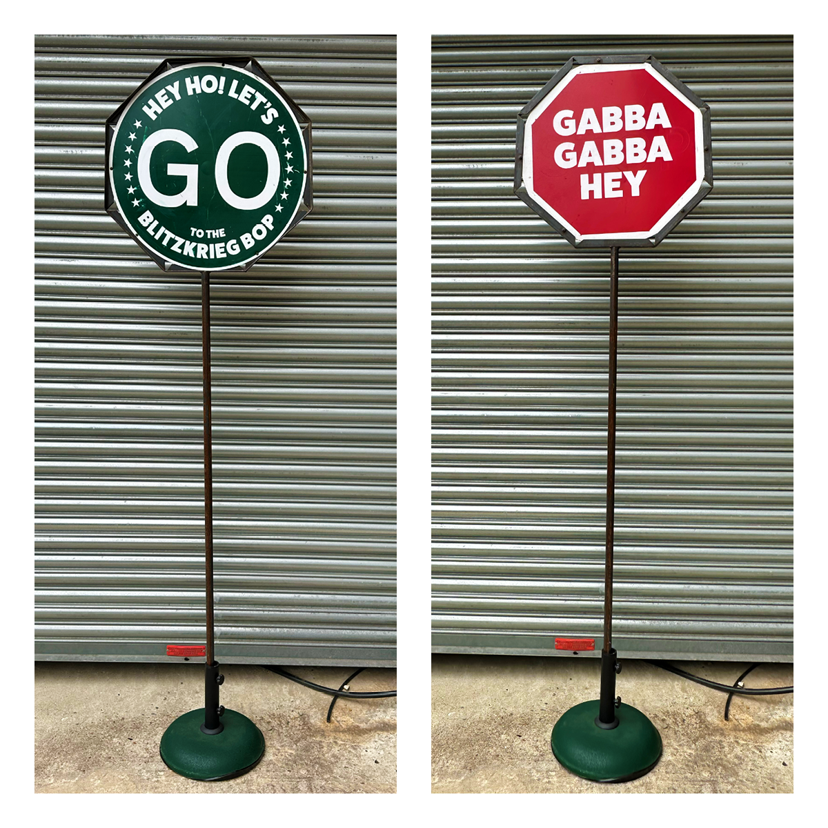Original Rock'n'Road Lollipop Sign – Hey Ho, Let’s Go / Gabba Gabba Hey