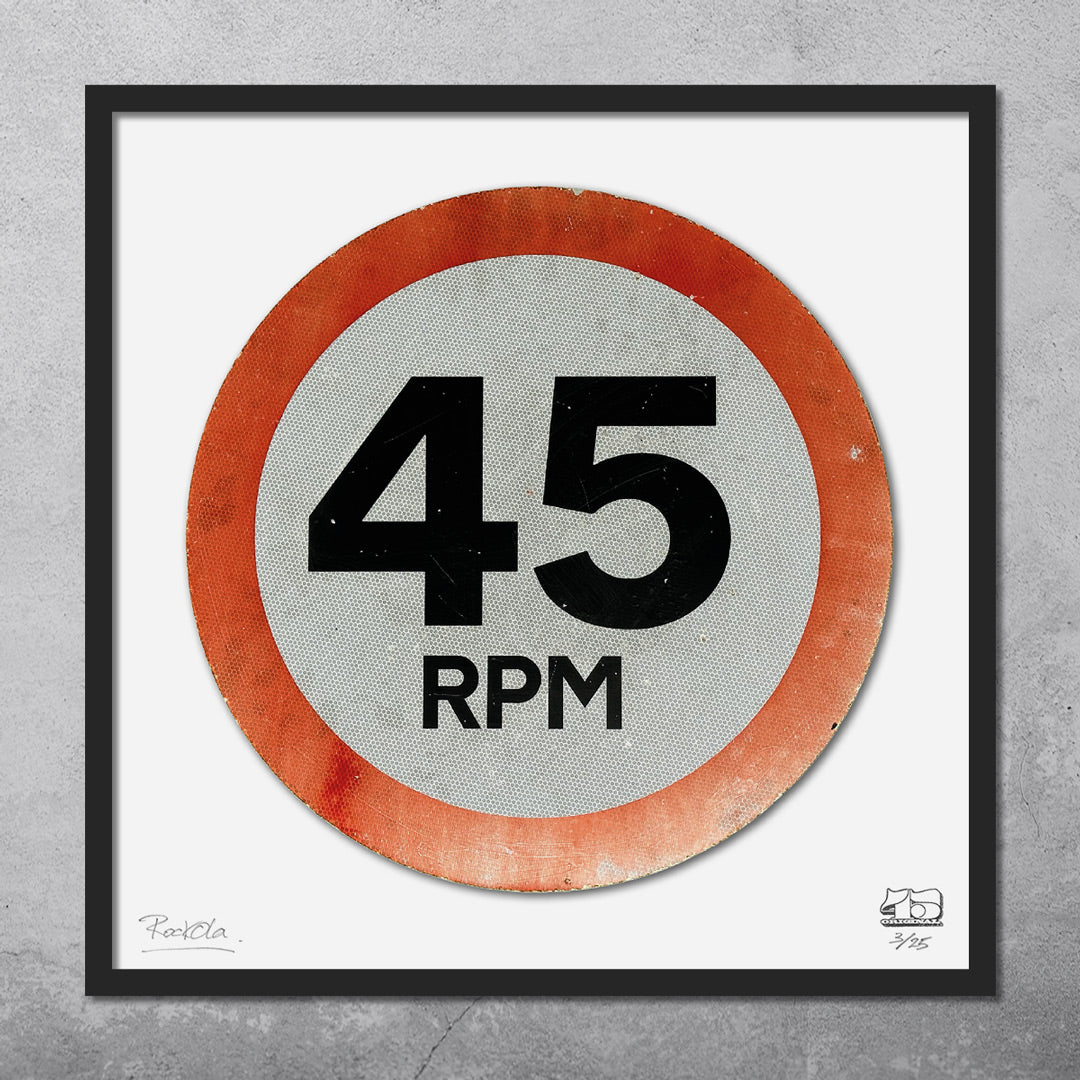 Rock'n'Road Sign Print - 45 RPM - Limited Edition of 25