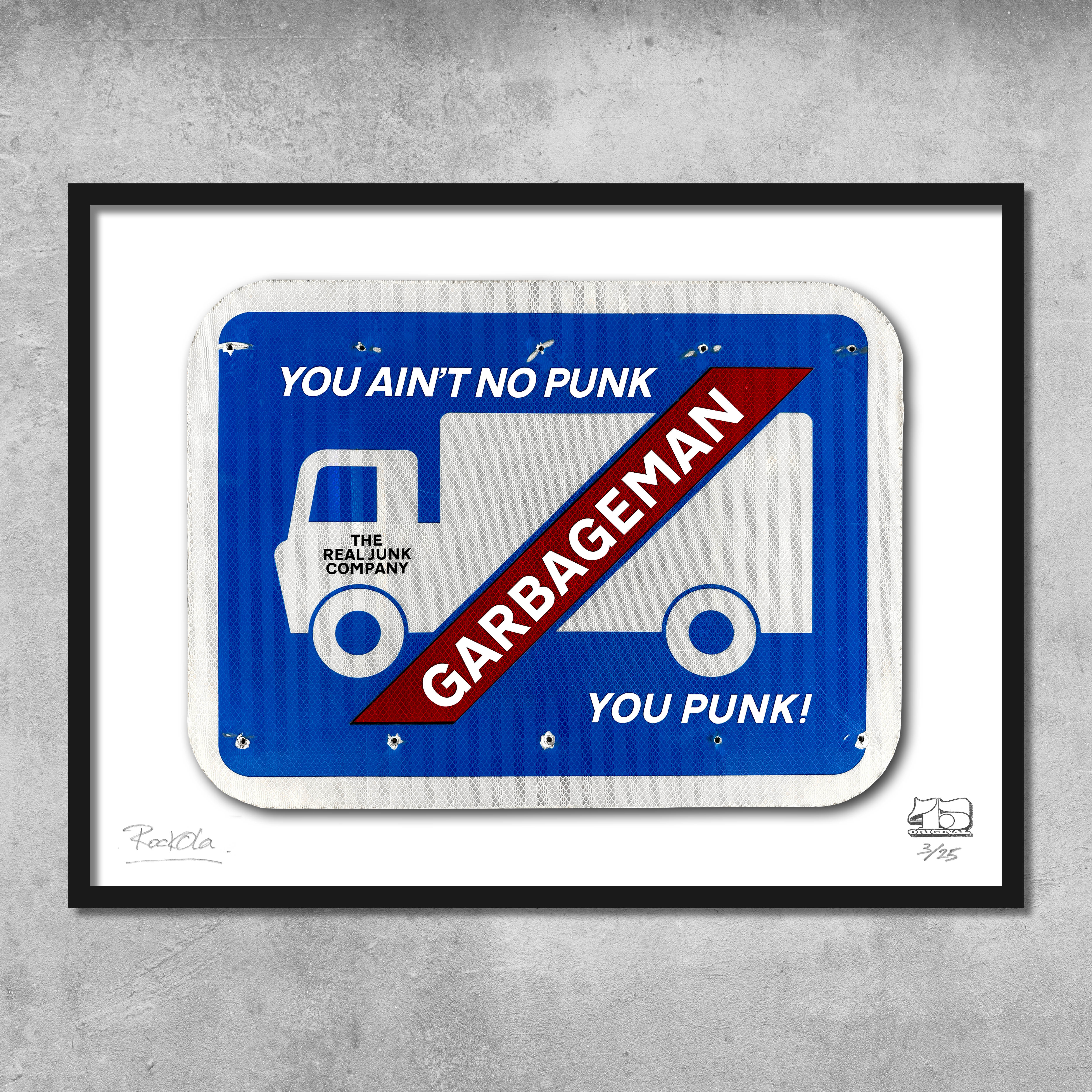 Rock'n'Road Sign Print - Garbageman - Limited Edition of 25