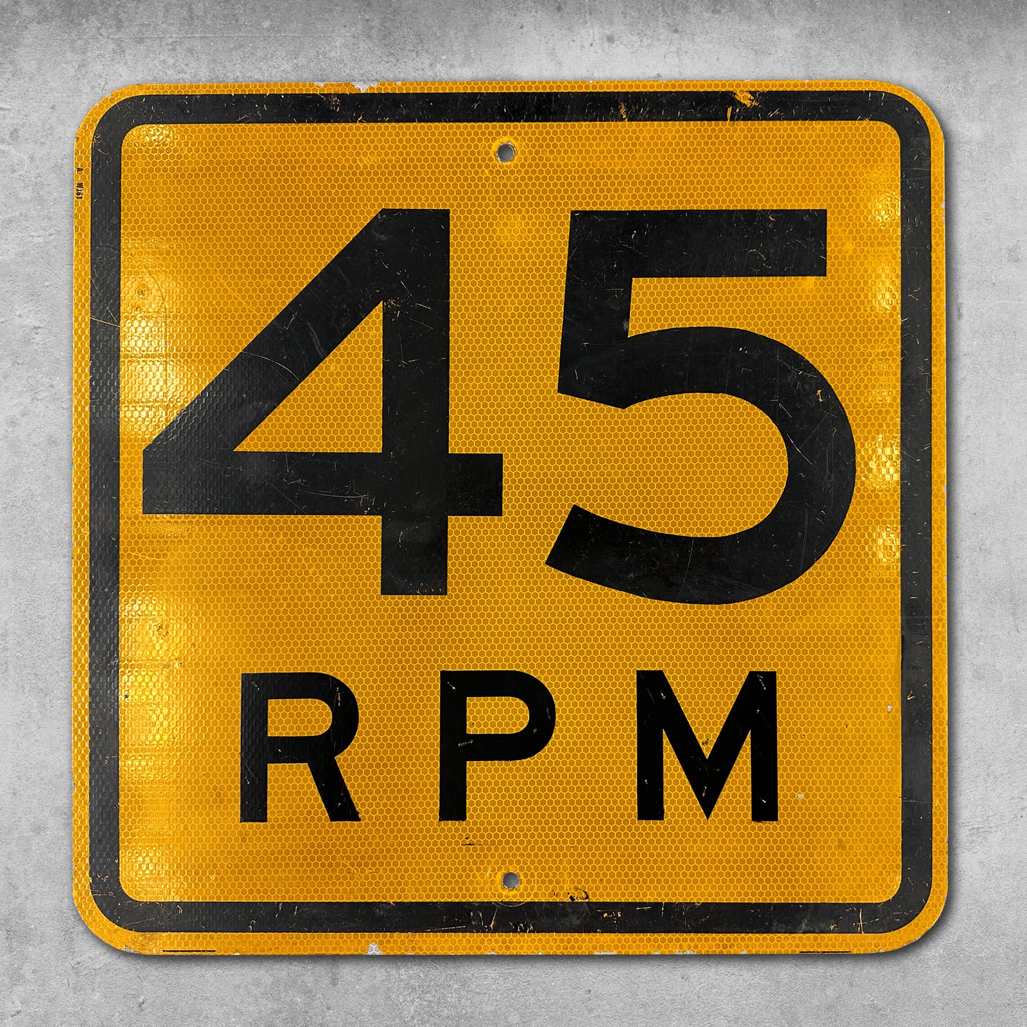 Original Rock'n'Road Sign - Yellow 45 RPM