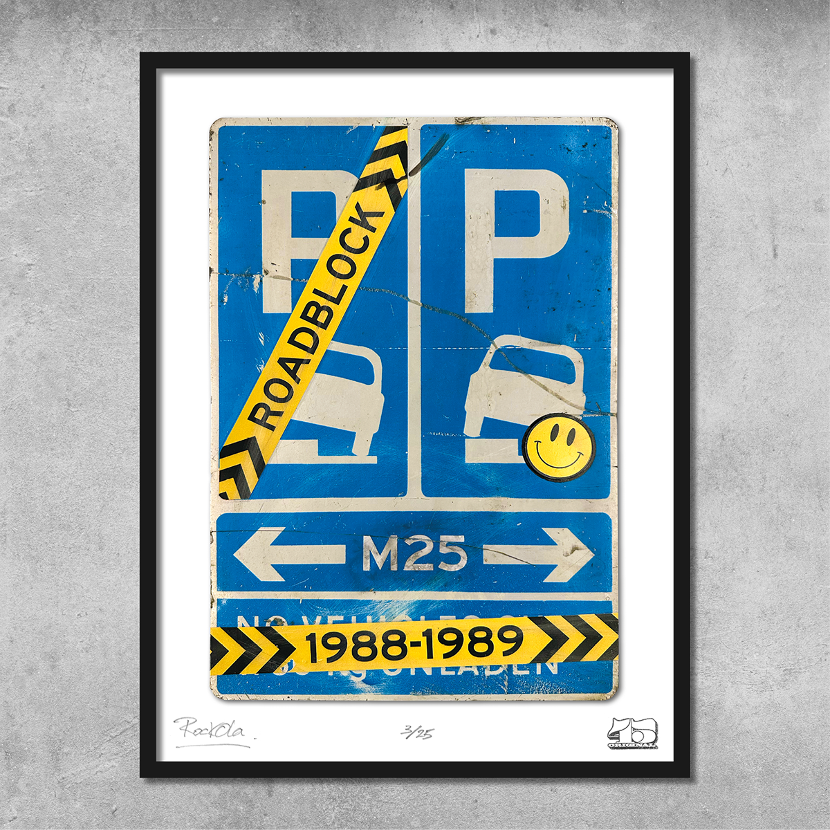 Rock'n'Road Sign Print - Roadblock Rave - Limited Edition of 25