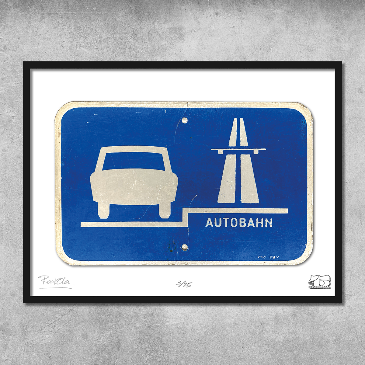 Rock'n'Road Sign Print - Don't Stop Thinking About Tomorrow - Édition limitée à 25 exemplaires