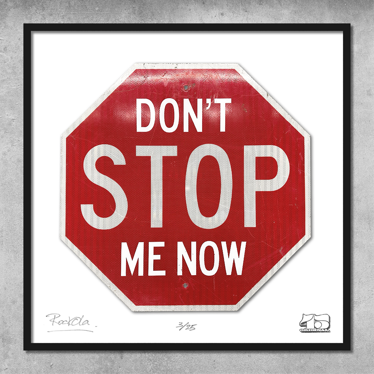 Rock'n'Road Sign Print - Don't Stop Thinking About Tomorrow - Édition limitée à 25 exemplaires