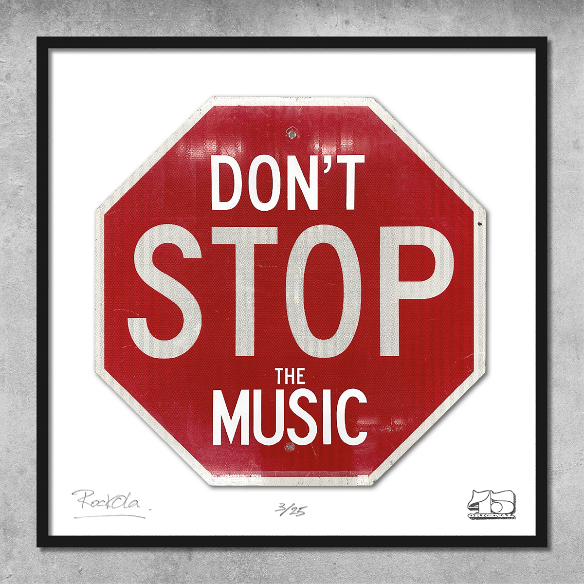 Rock'n'Road Sign Print - Don't Stop Thinking About Tomorrow - Édition limitée à 25 exemplaires