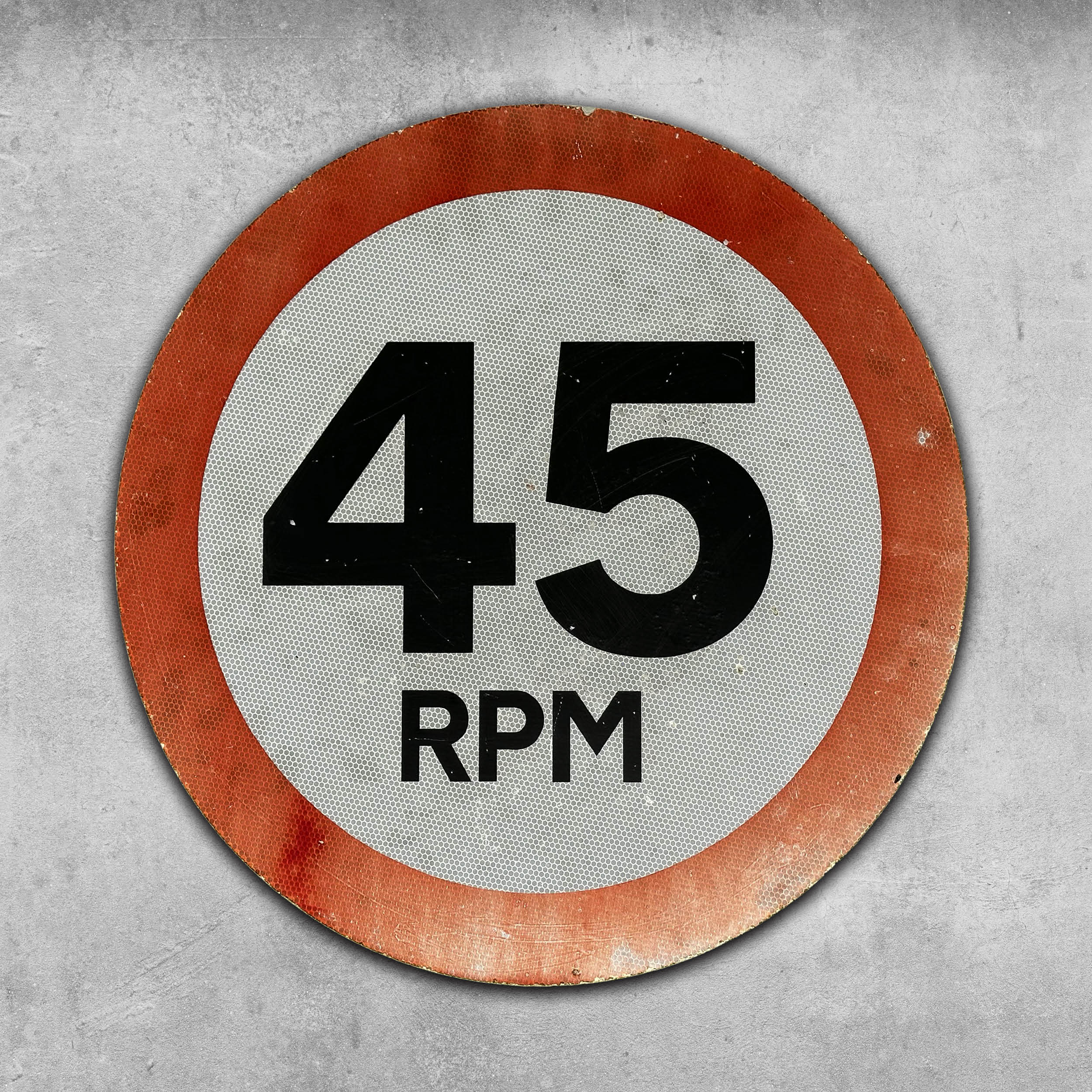 Original Rock'n'Road-Schild - 45 RPM