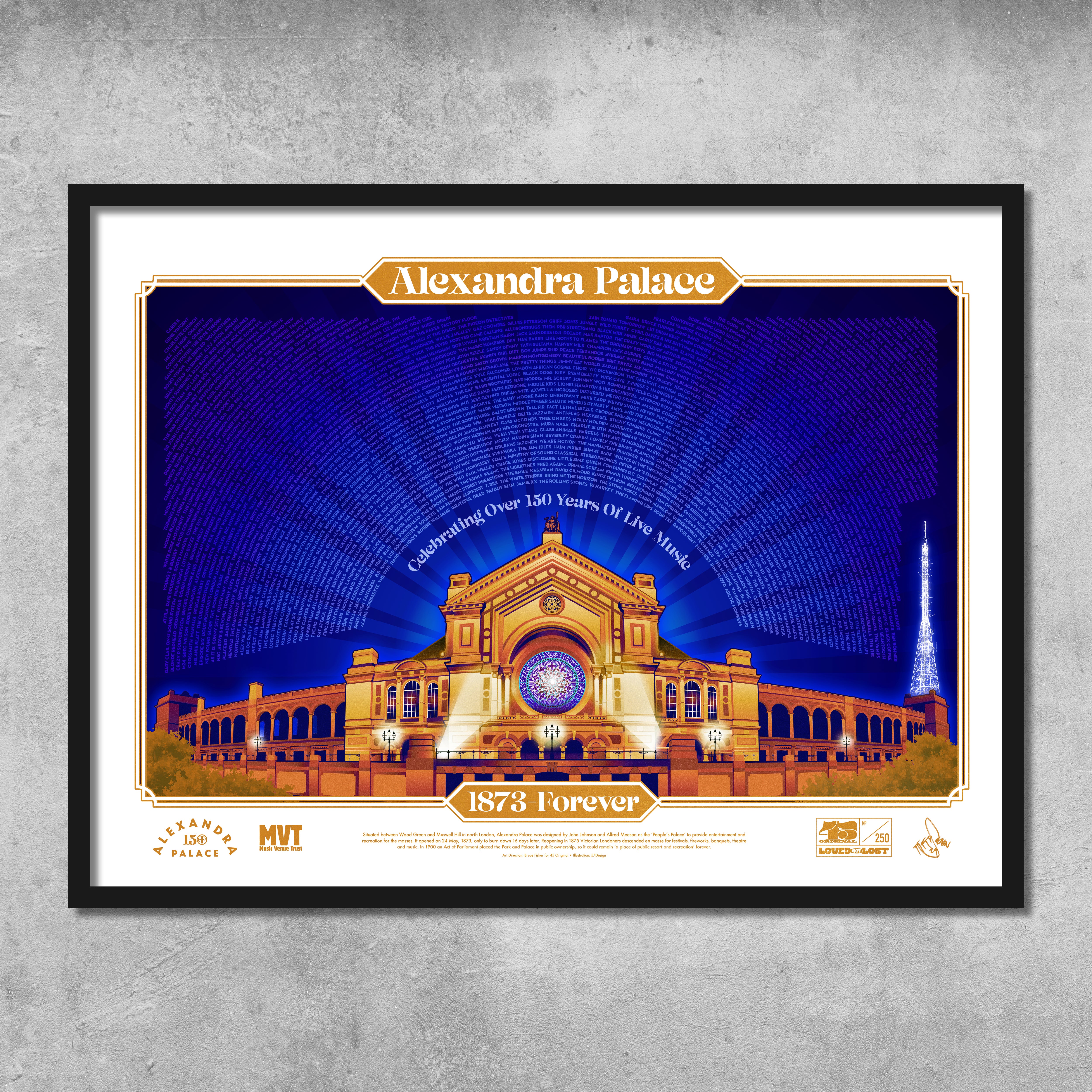 Alexandra Palace 'Golden' Poster Print - Limited Edition