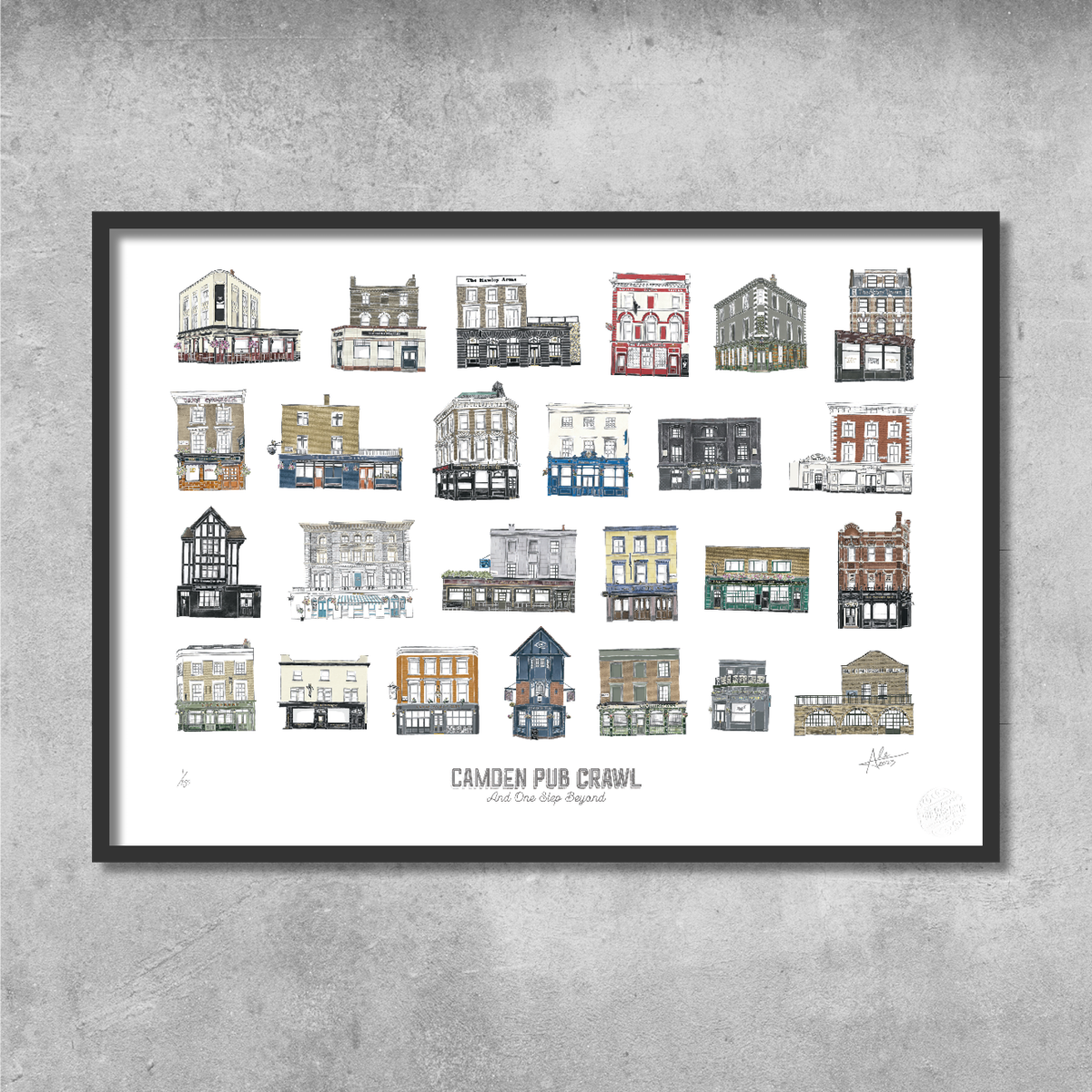 Camden Pub Crawl – Limited Edition of 100 – A1 Landscape Prints