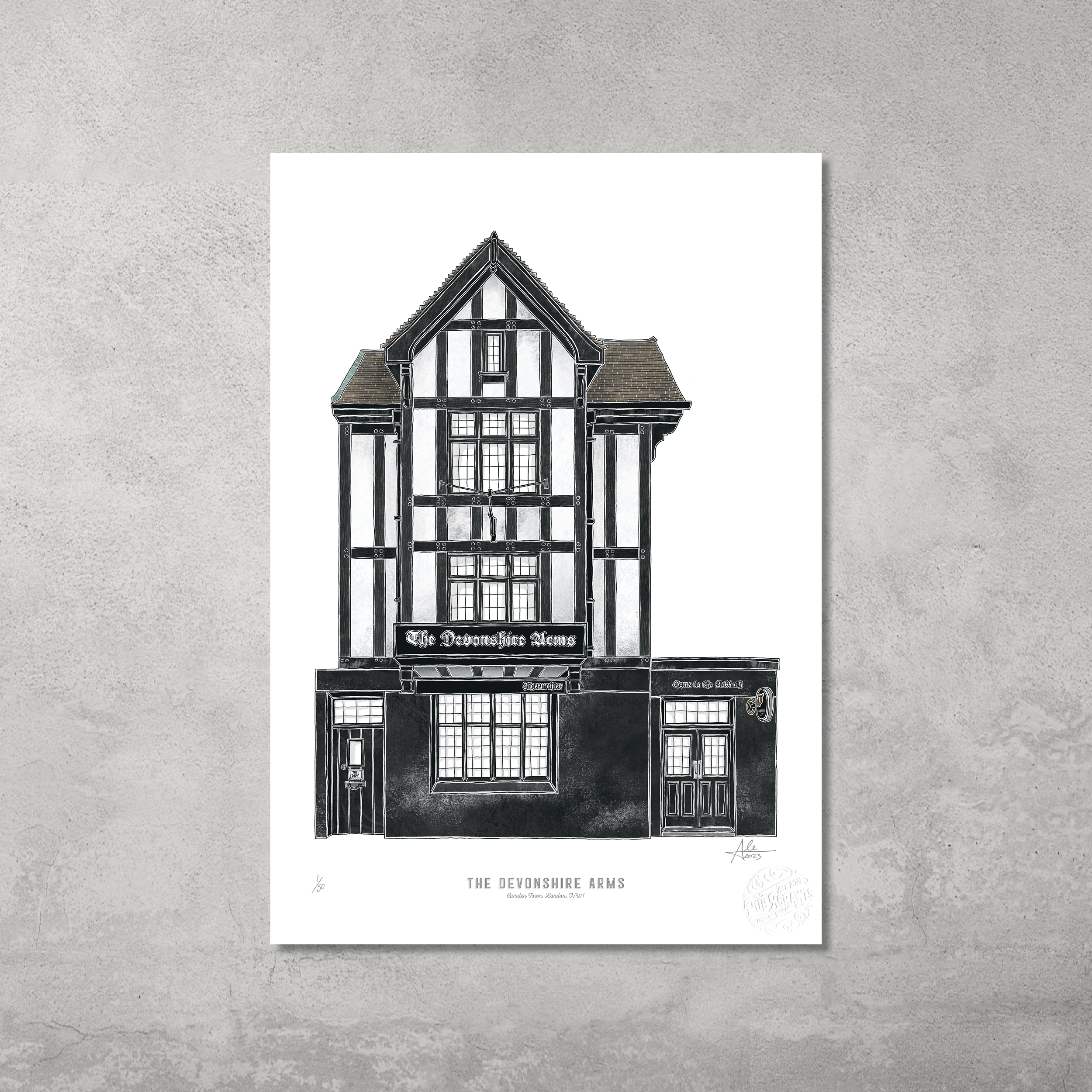 The Devonshire Arms – Limited Edition of 50 – A3 Colour Prints