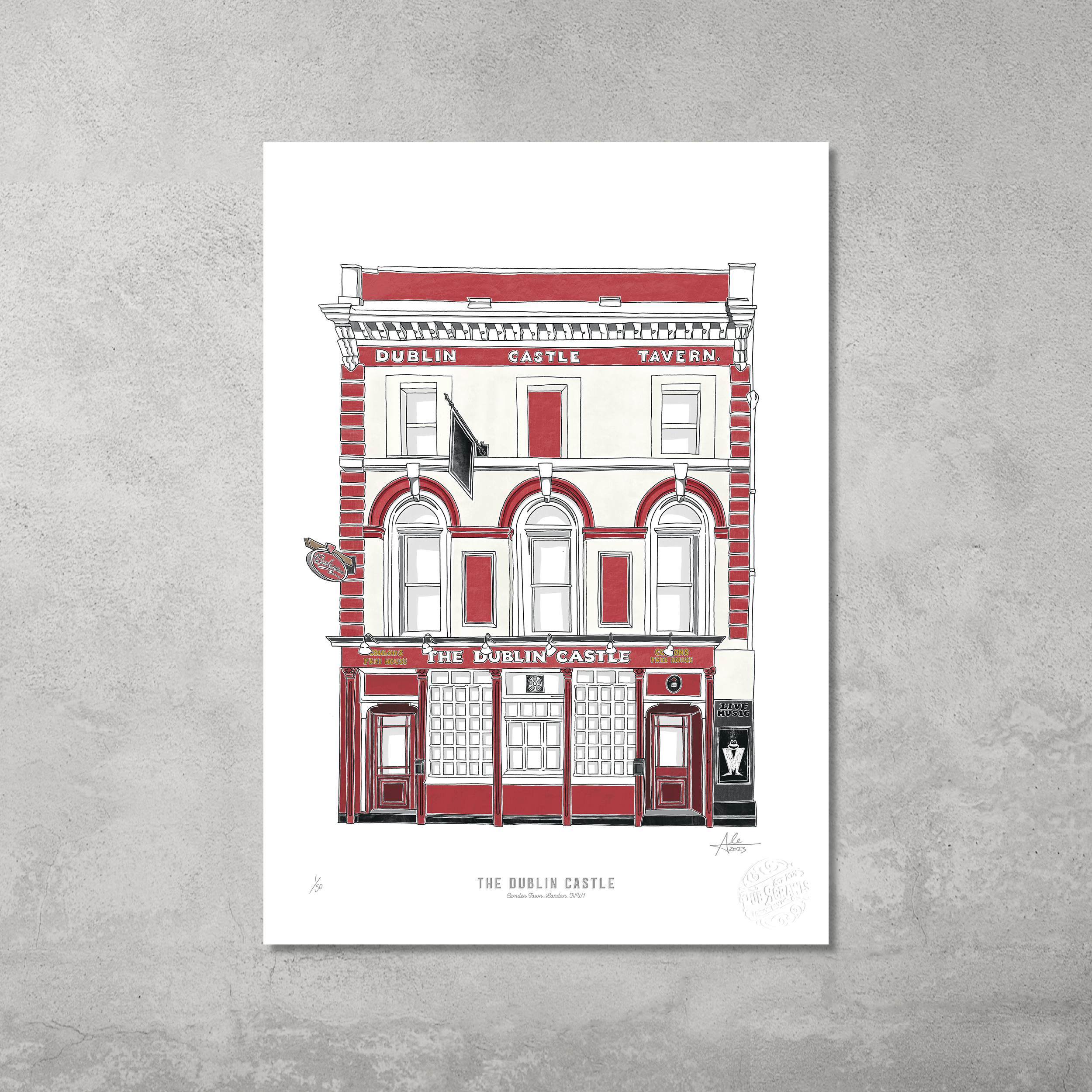 The Dublin Castle – Limited Edition of 50 – A3 Colour Prints