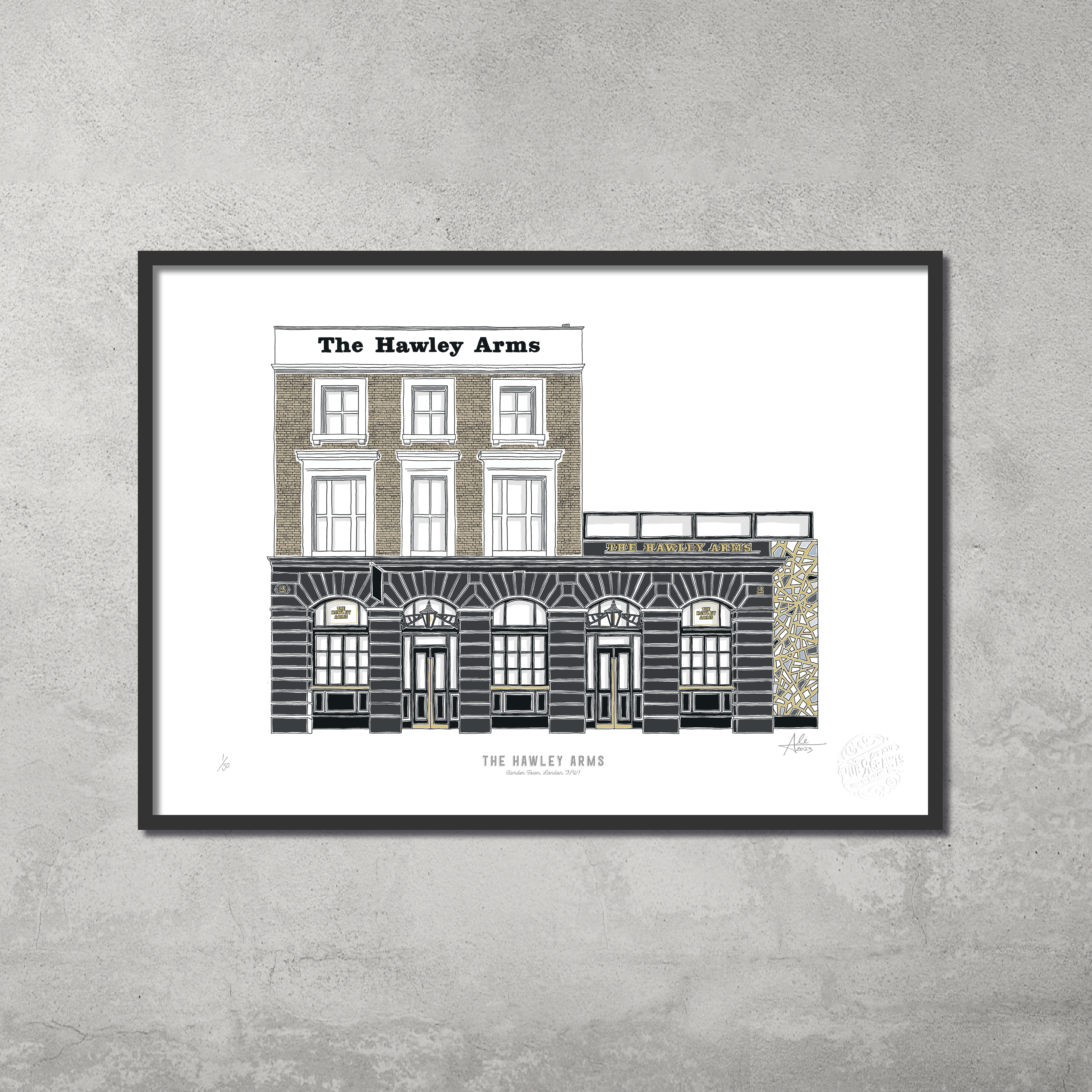 The Hawley Arms – Limited Edition of 50 – A3 Colour Prints