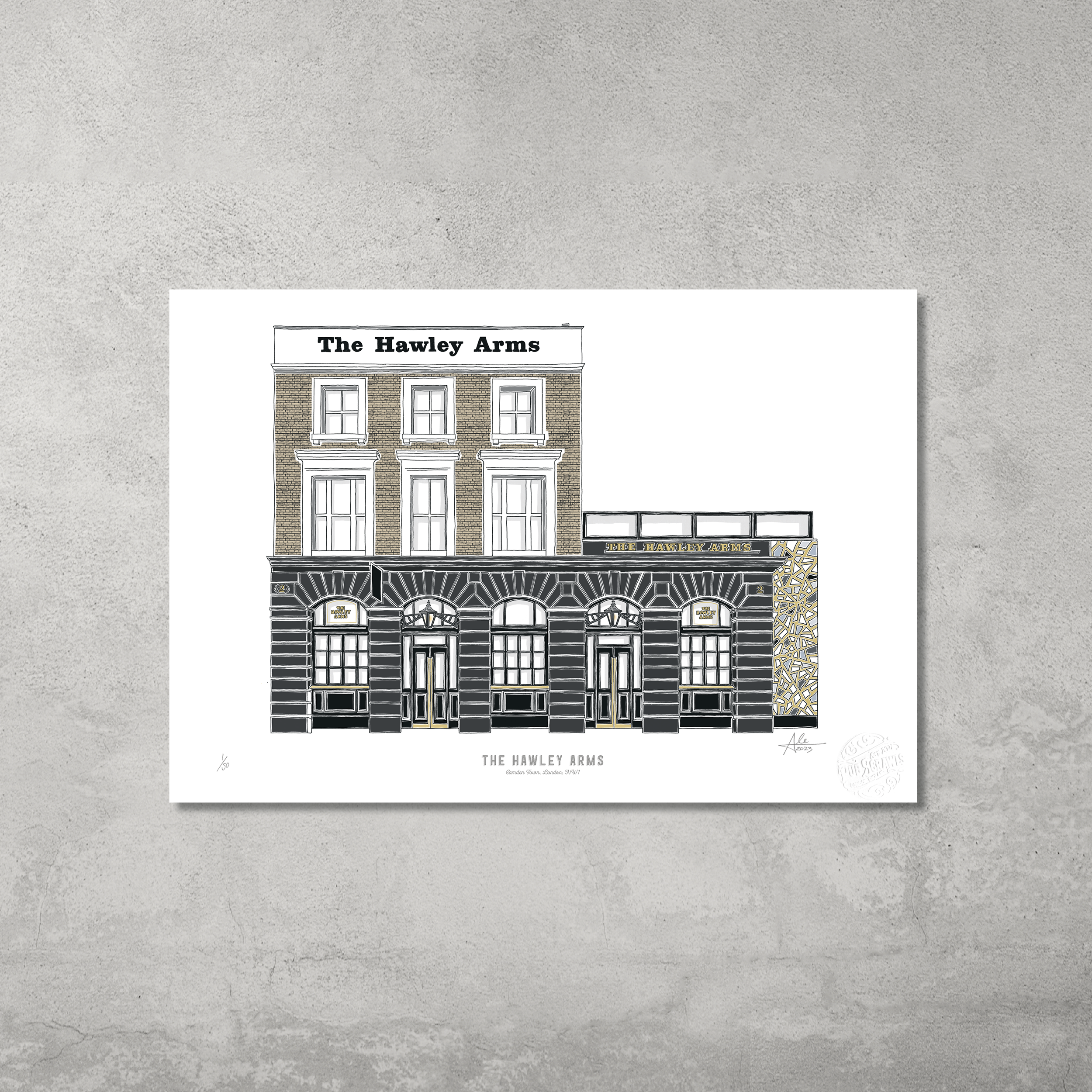 The Hawley Arms – Limited Edition of 50 – A3 Colour Prints