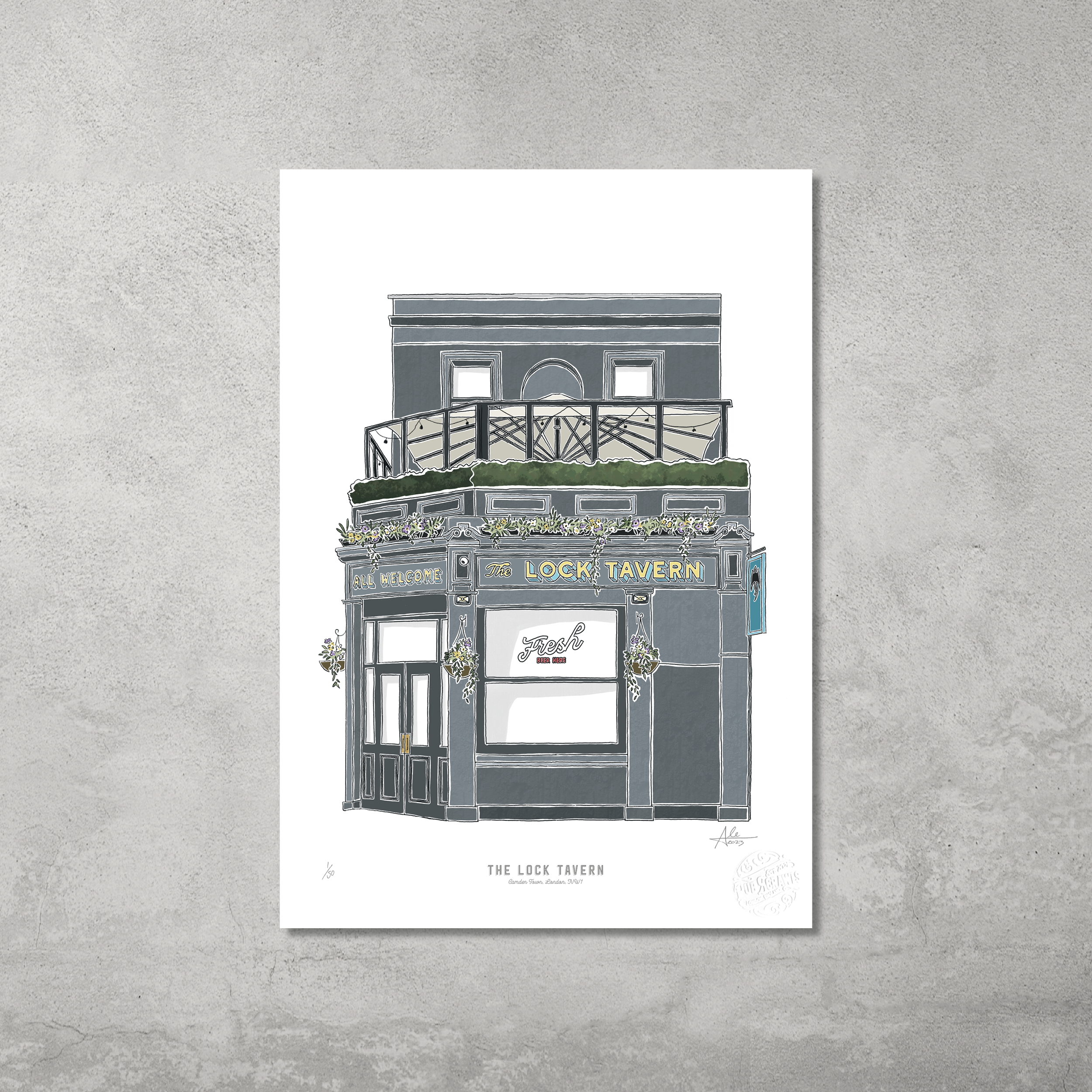 The Lock Tavern – Limited Edition of 50 – A3 Colour Prints