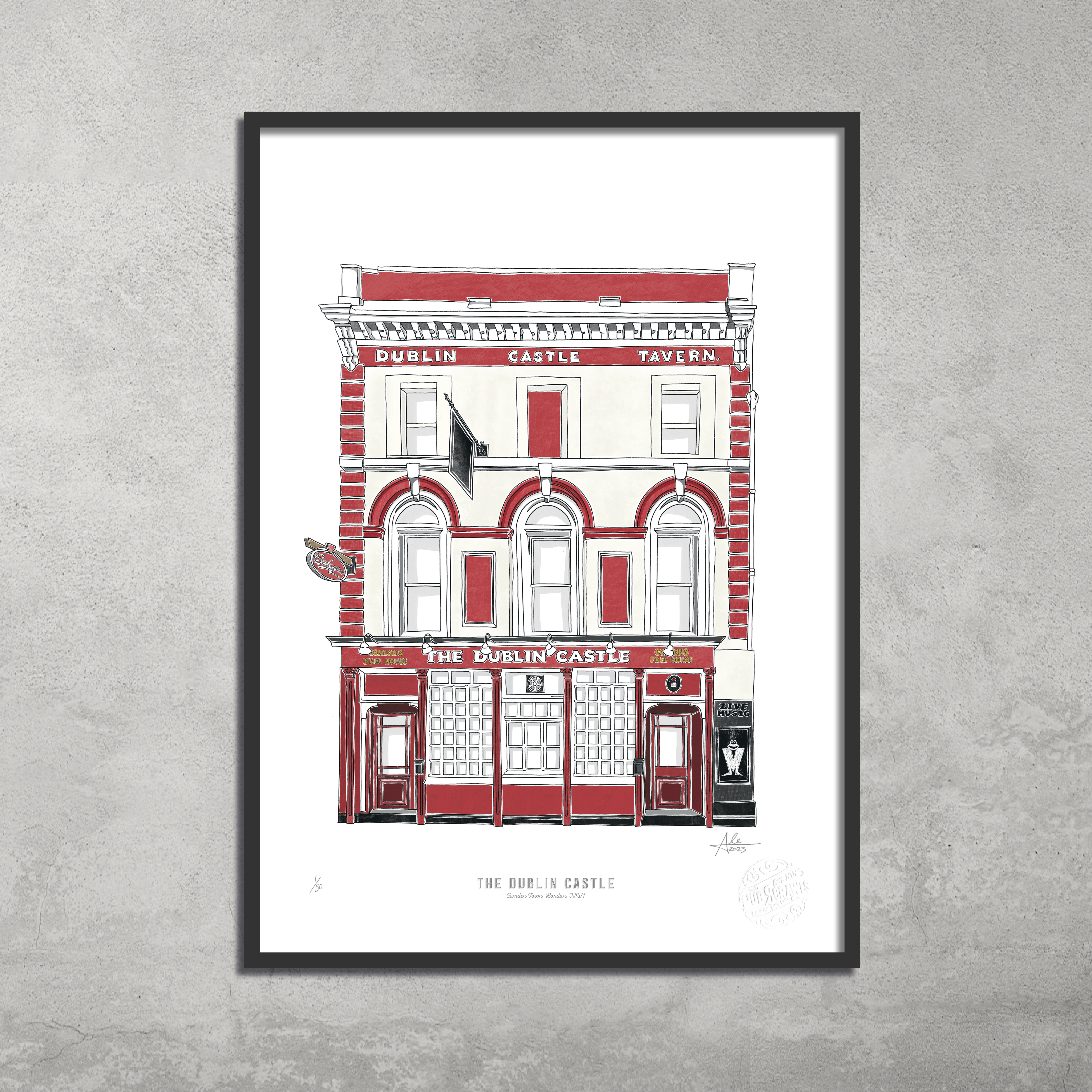 The Dublin Castle – Limited Edition of 50 – A3 Colour Prints