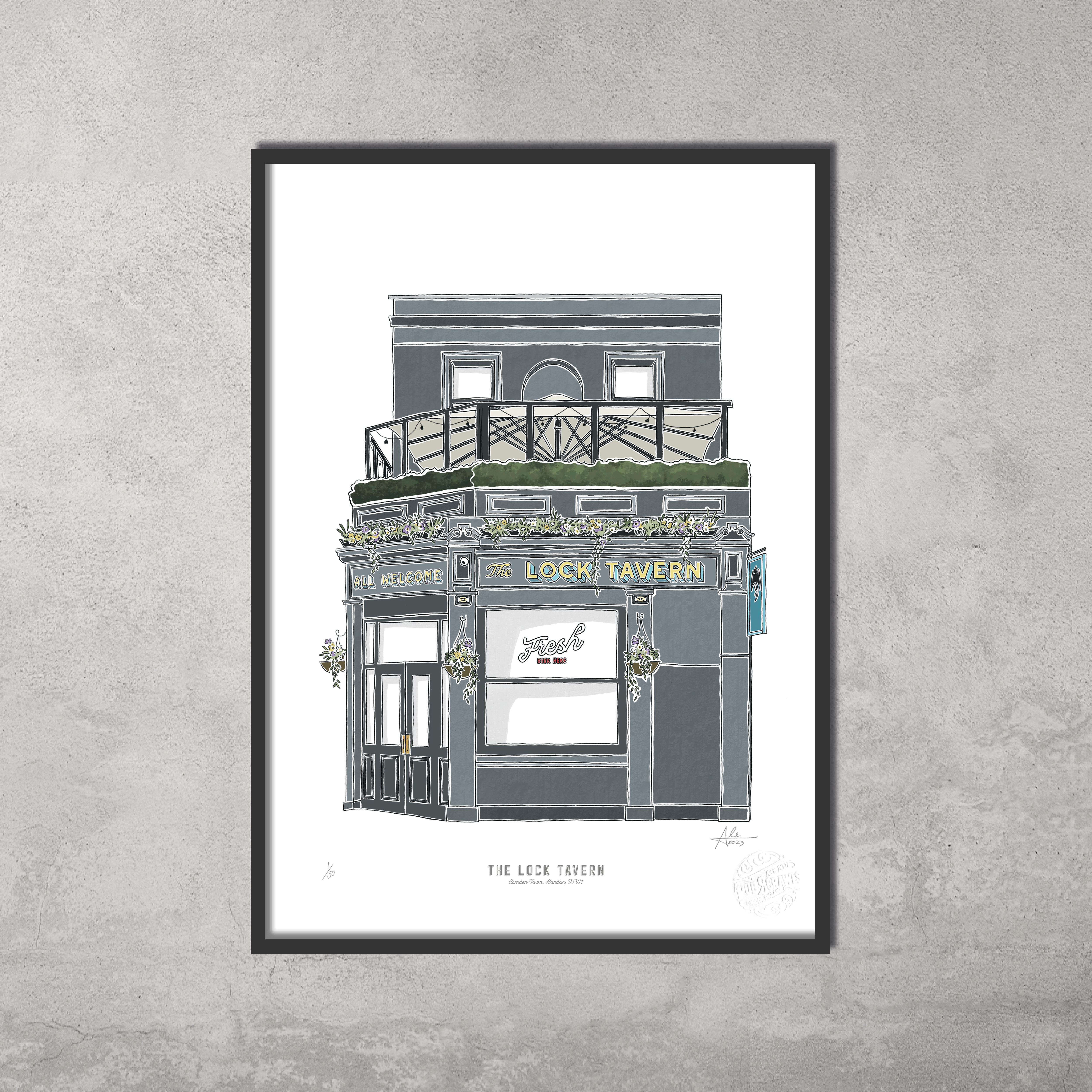 The Lock Tavern – Limited Edition of 50 – A3 Colour Prints