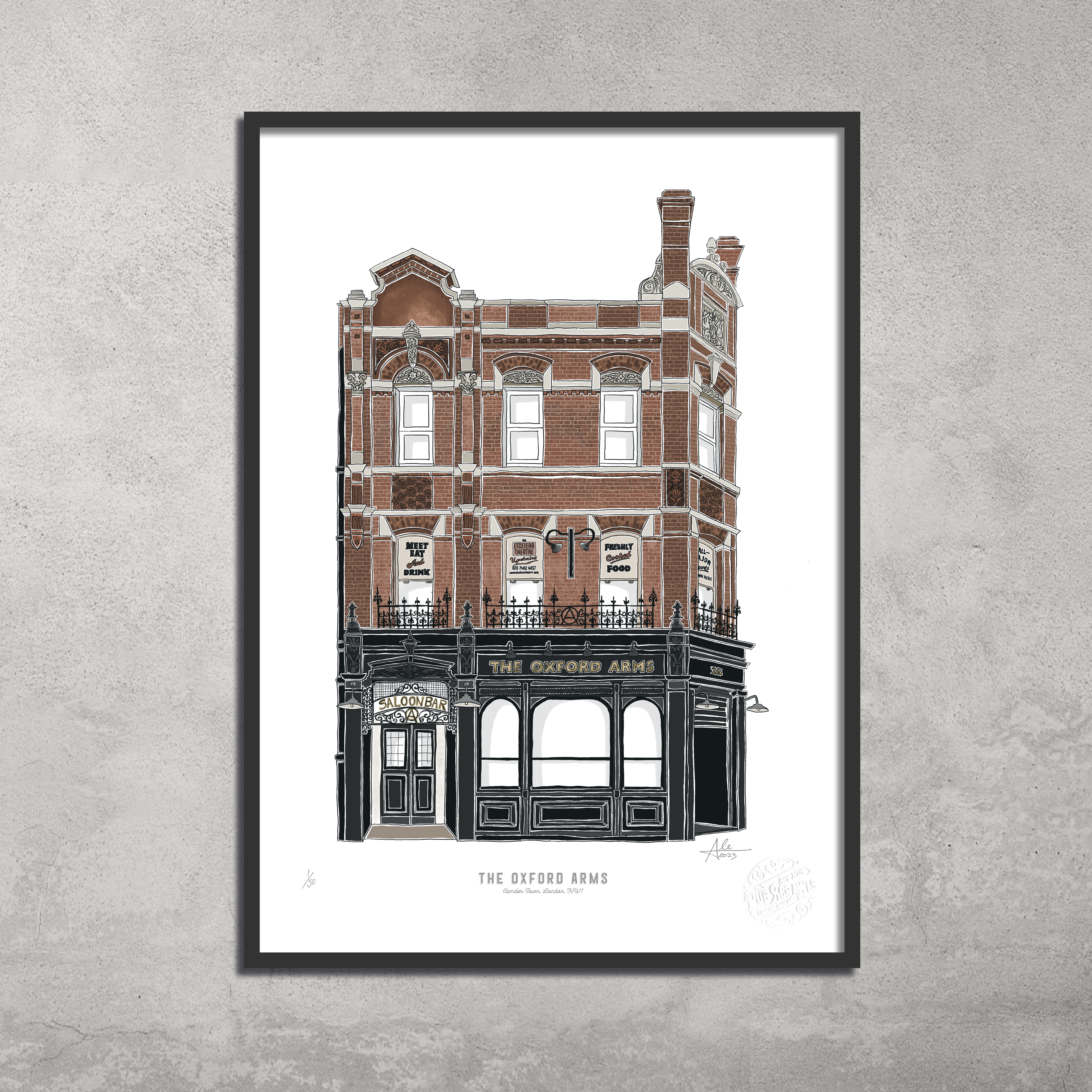 The Oxford Arms – Limited Edition of 50 – A3 Colour Prints