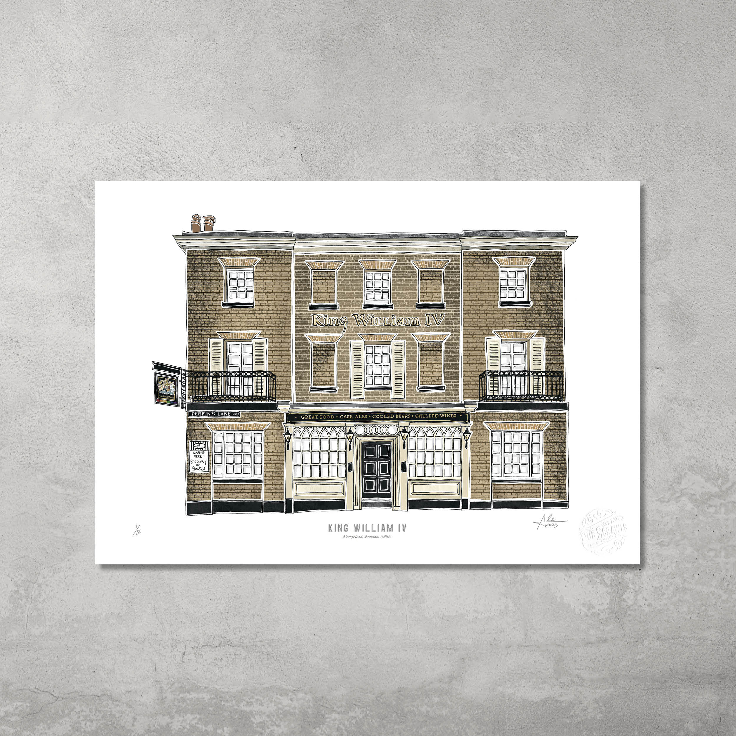 King William IV – Limited Edition of 50 – A3 Colour Prints