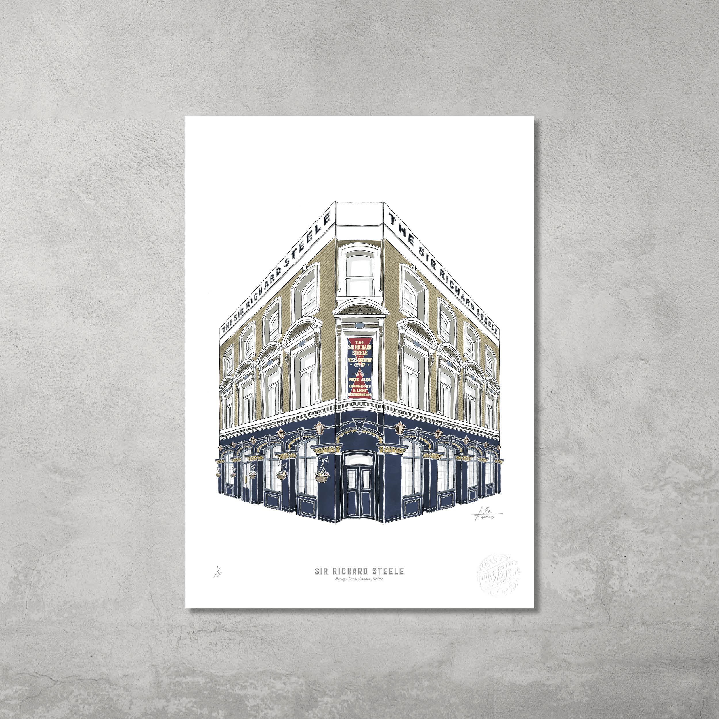 Sir Richard Steele Pub – Limited Edition of 50 – A3 Colour Prints