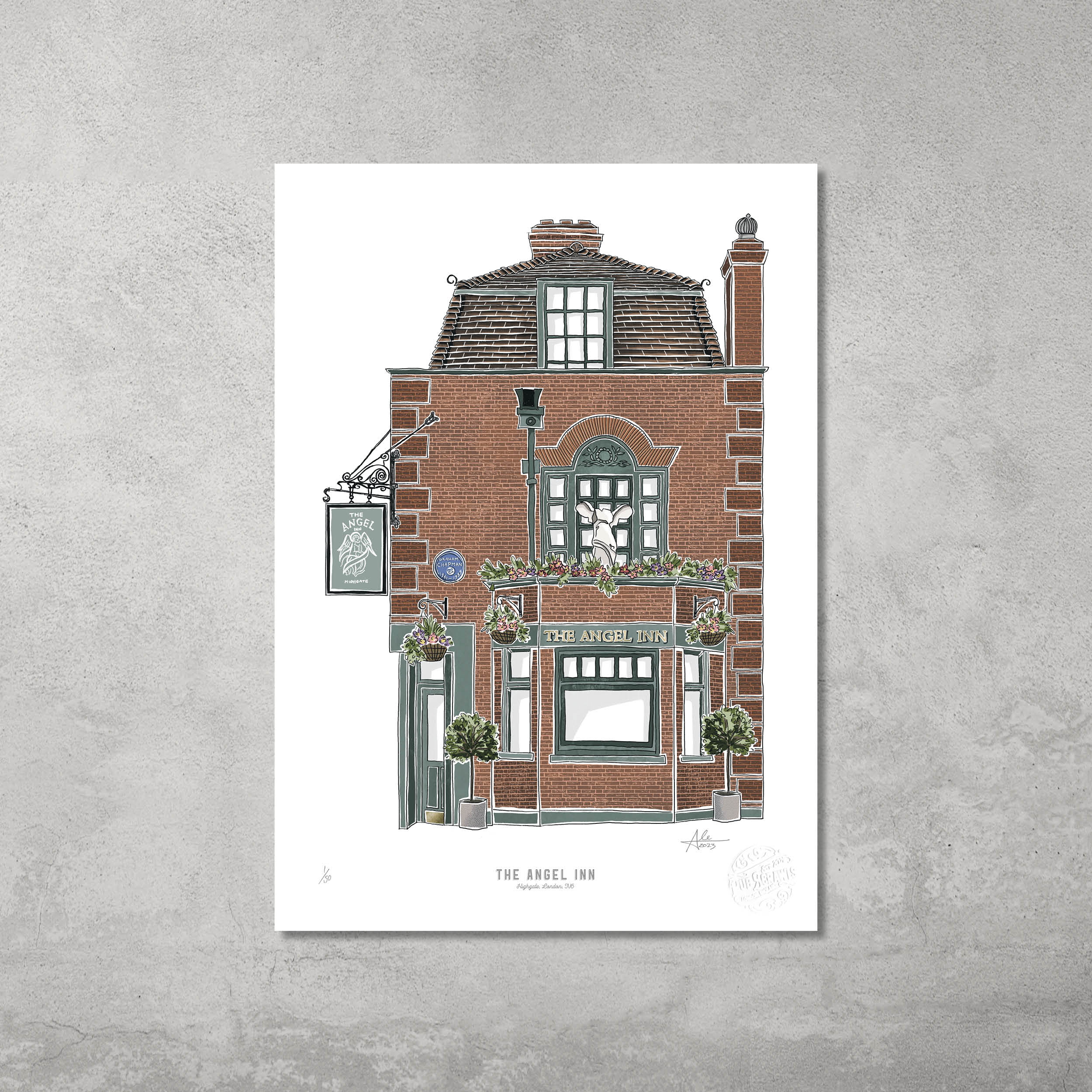 The Angel Inn – Limited Edition of 50 – A3 Colour Prints