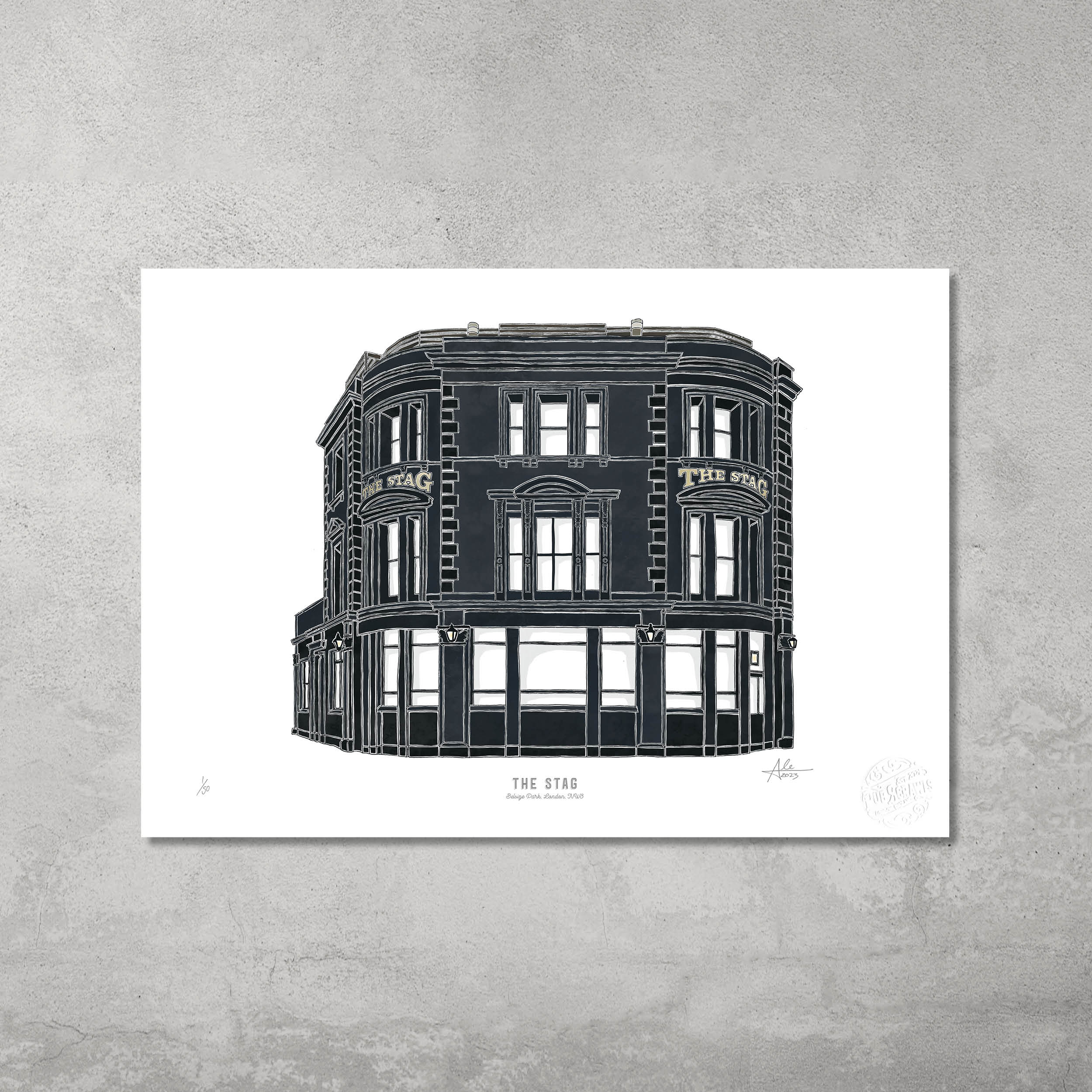 The Stag – Limited Edition of 50 – A3 Colour Prints