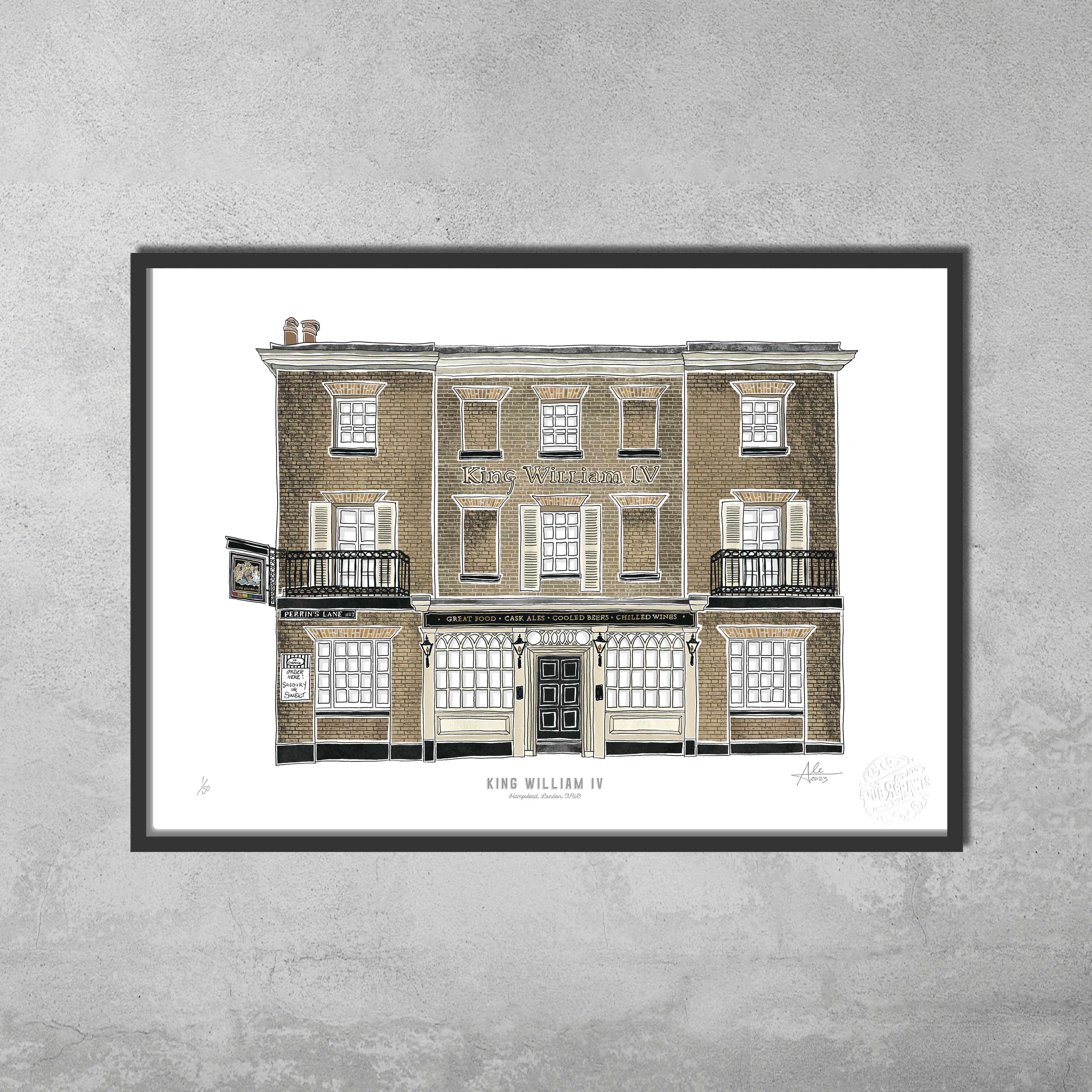 King William IV – Limited Edition of 50 – A3 Colour Prints