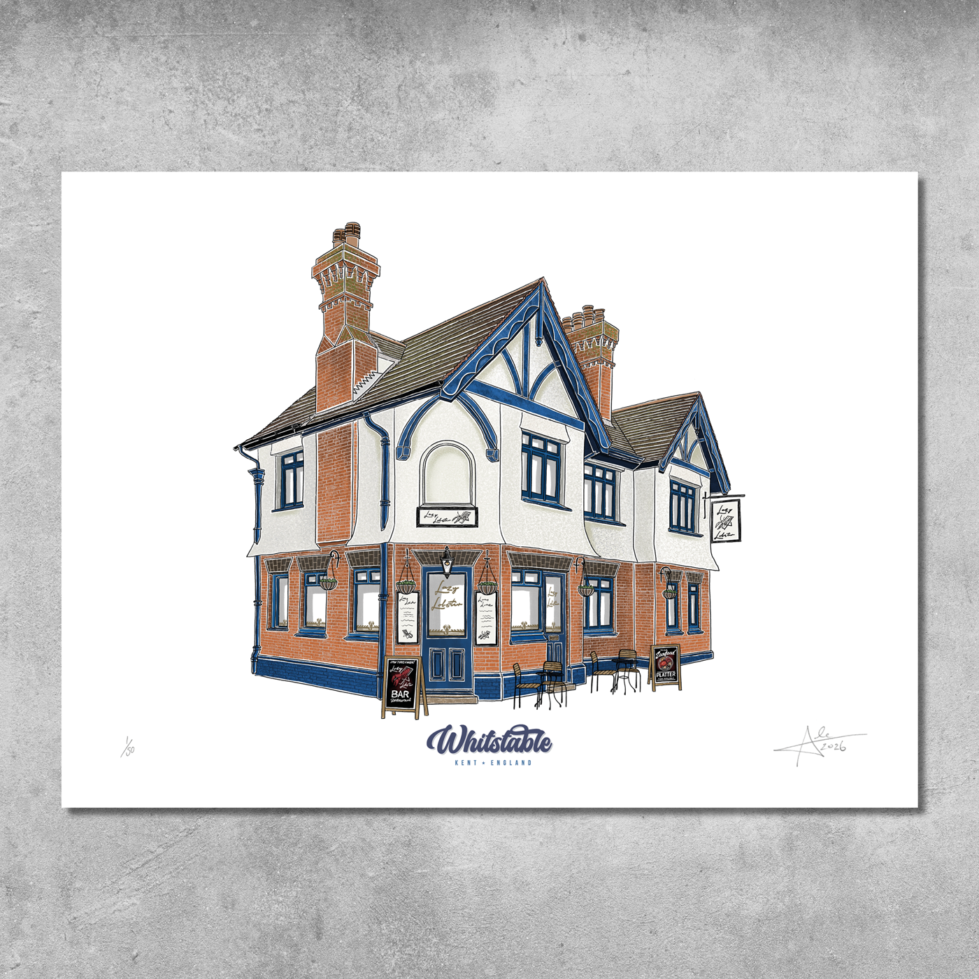Lazy Lobster - Limited Edition of 50 – A3 Colour Prints