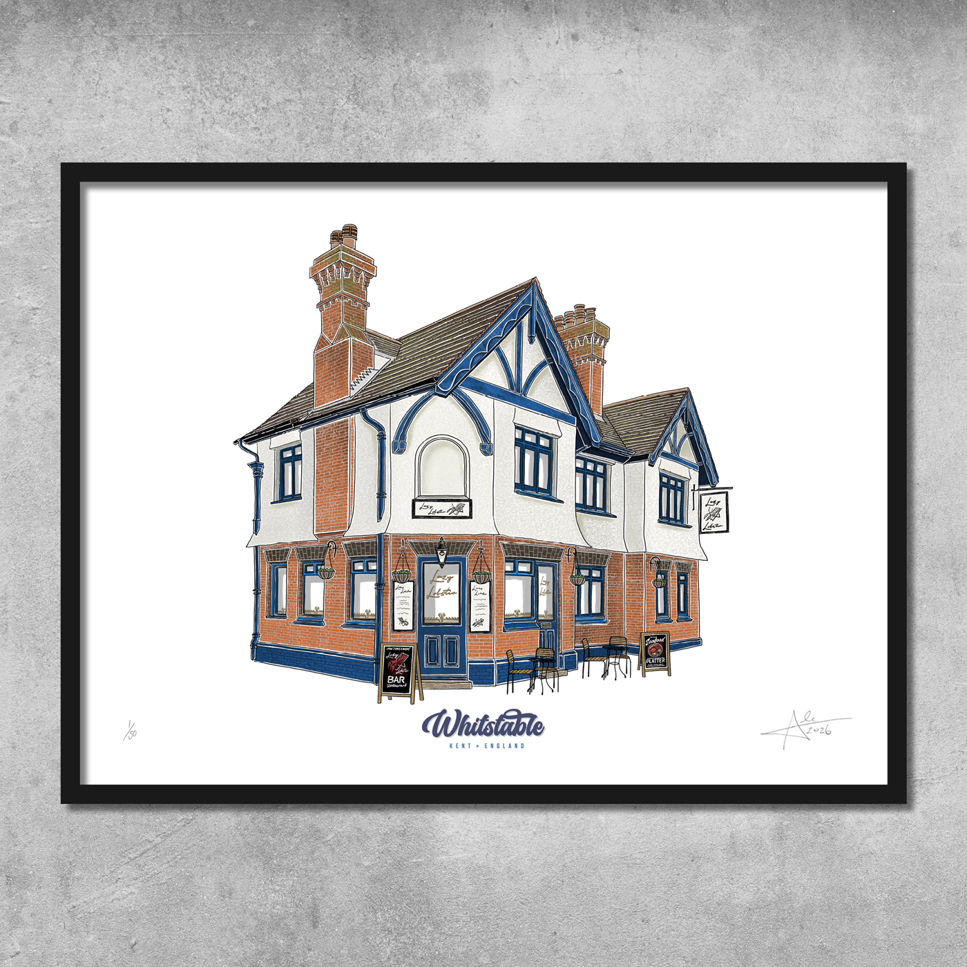 Lazy Lobster - Limited Edition of 50 – A3 Colour Prints