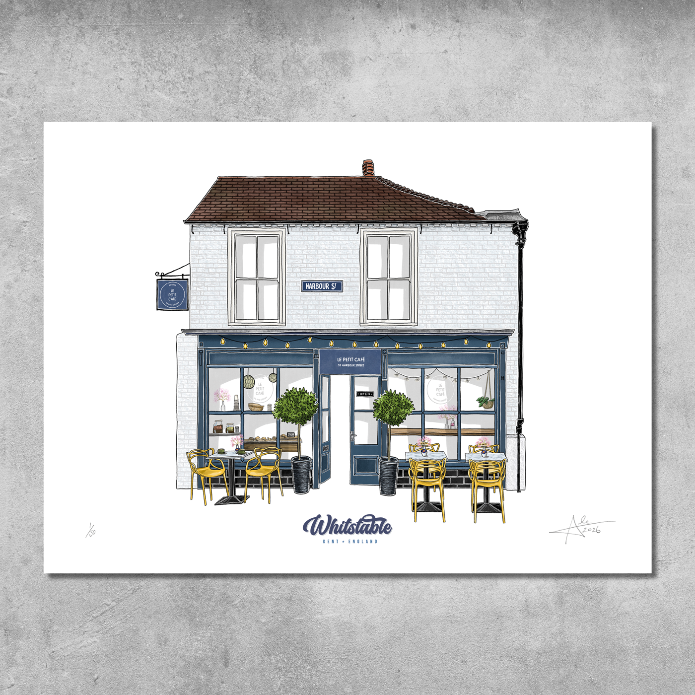 Le Petit Café - Limited Edition of 50 - A3 Colour Prints