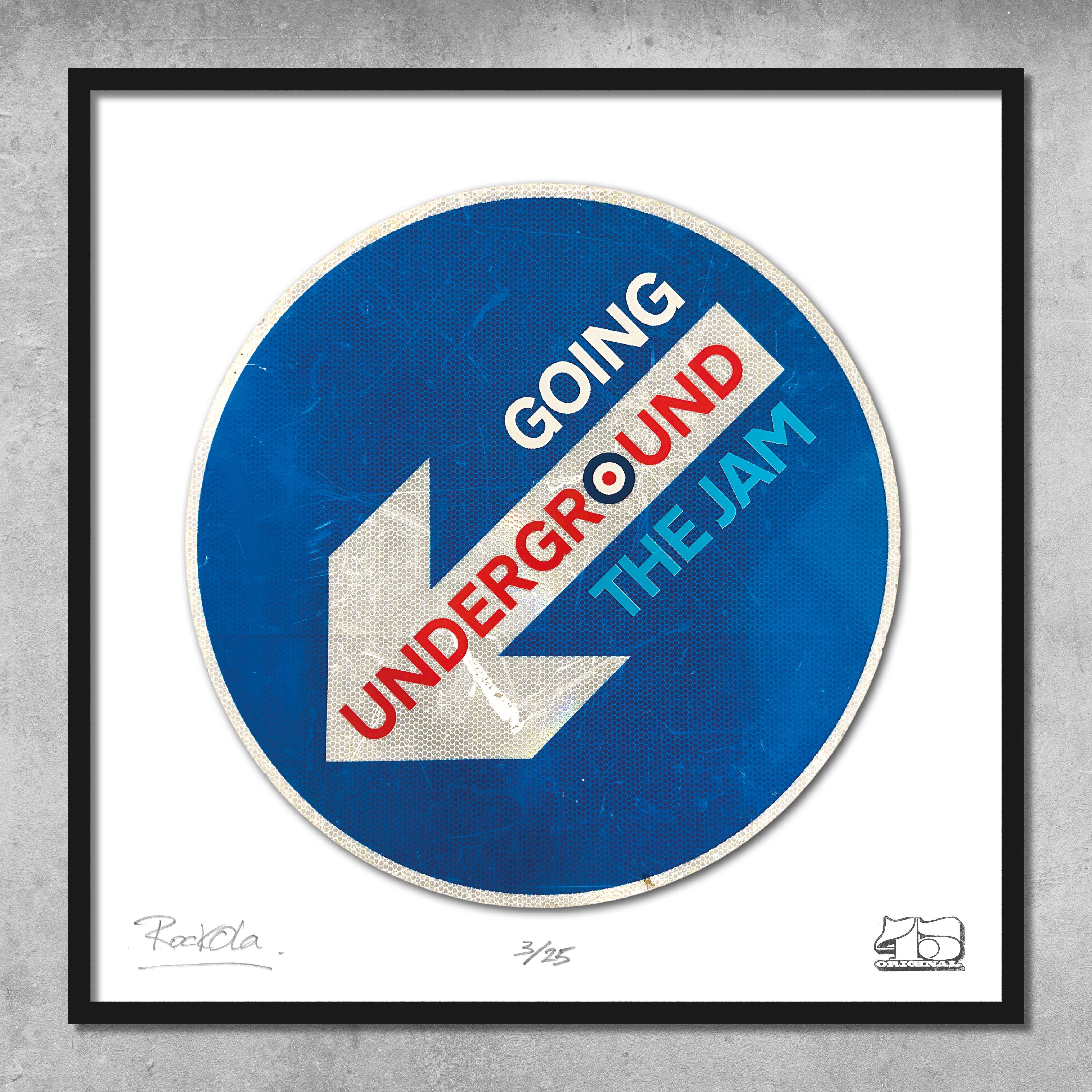 Rock'n'Road Sign Print – Going underground – Limited Edition of 25