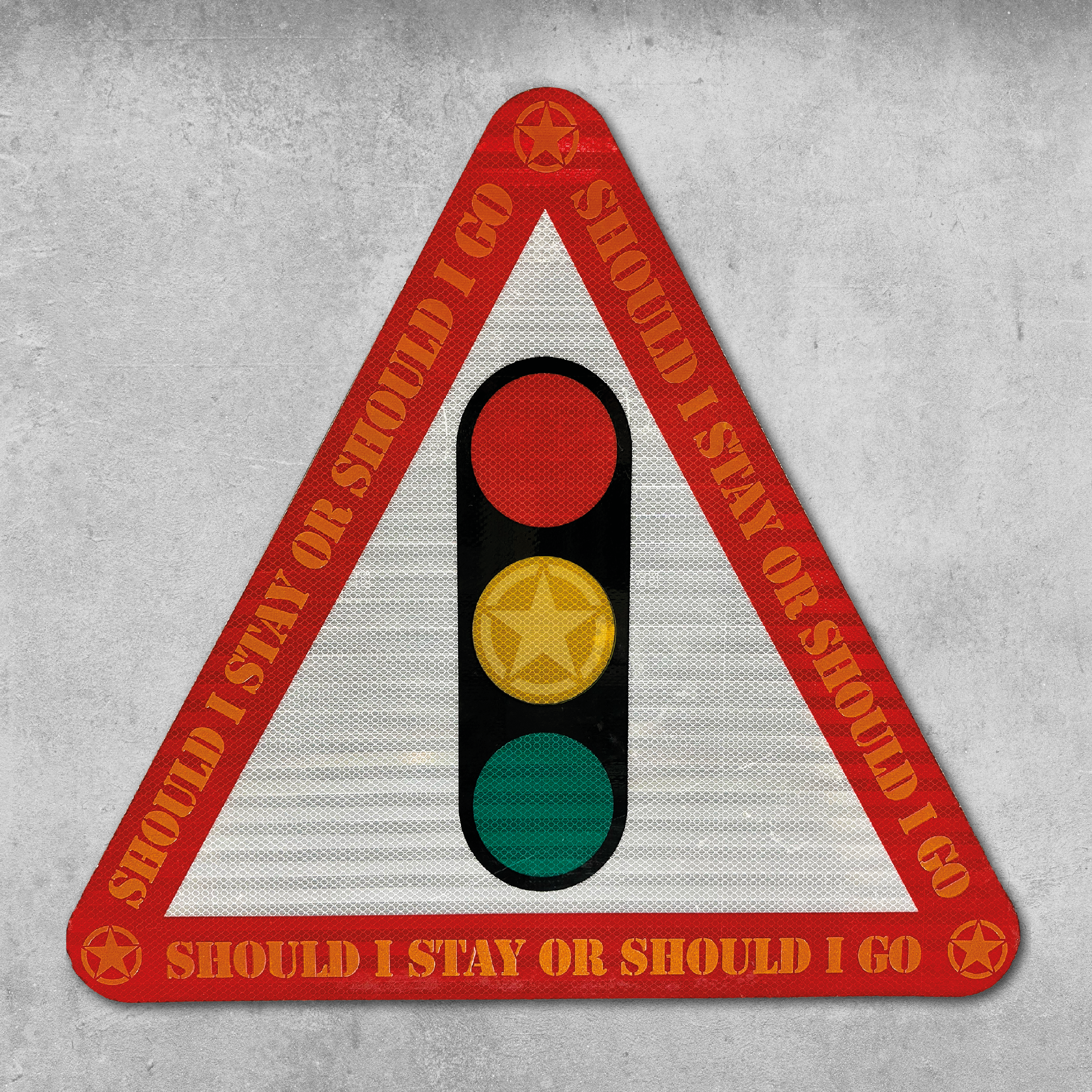 Original Rock'n'Road Sign – Should I Stay Or Should I Go?