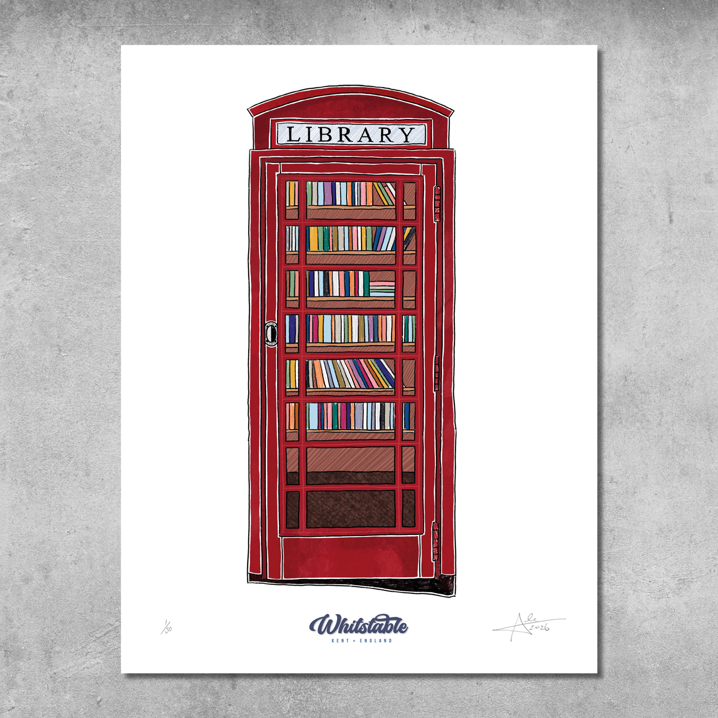 Phone Box Library - Limited Edition of 50 – A3 Colour Prints