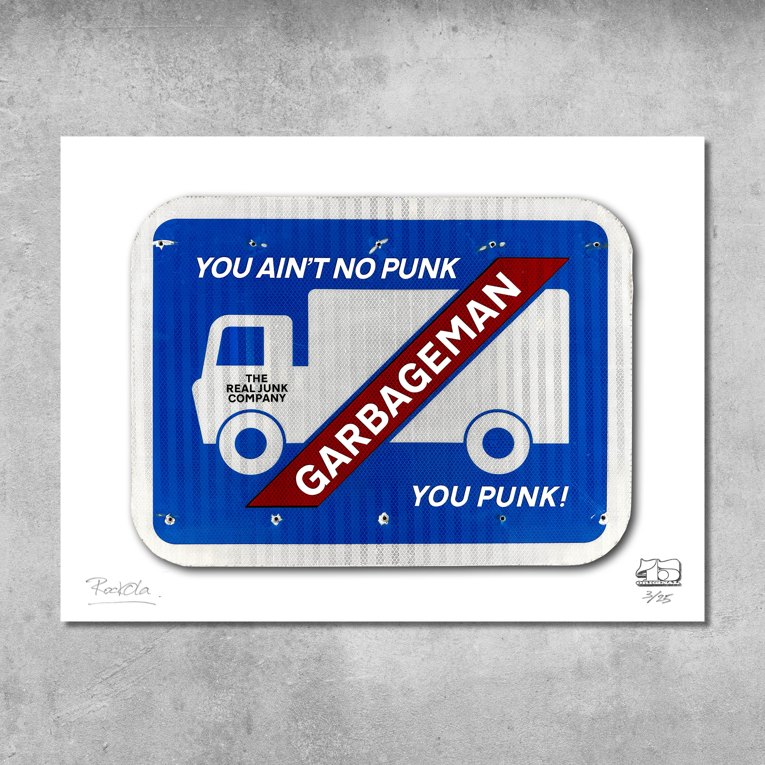 Rock'n'Road Sign Print - Garbageman - Limited Edition of 25