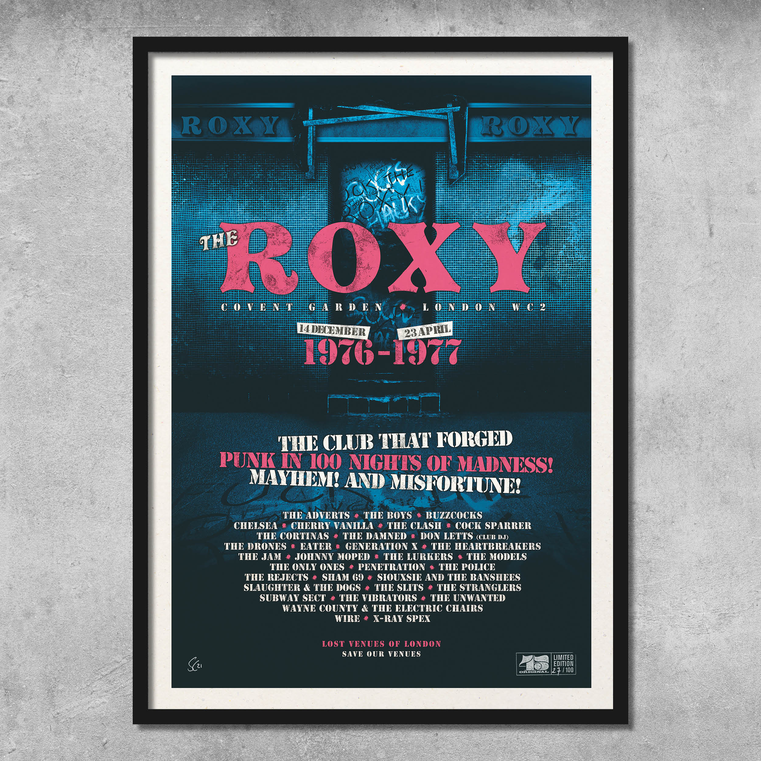 Roxy Club Poster Print - Limited Edition of Only 100