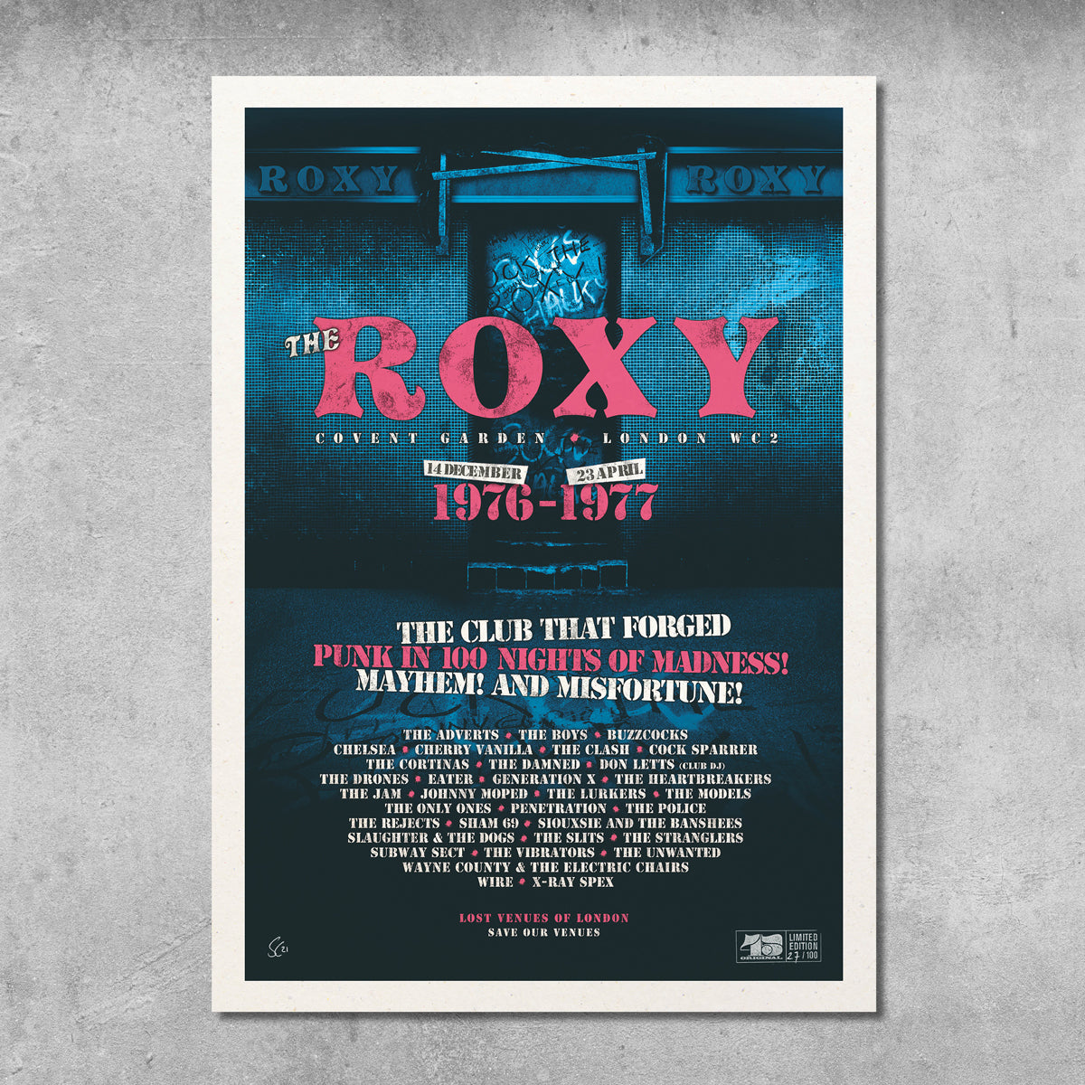 Roxy Club Poster Print - Limited Edition of Only 100