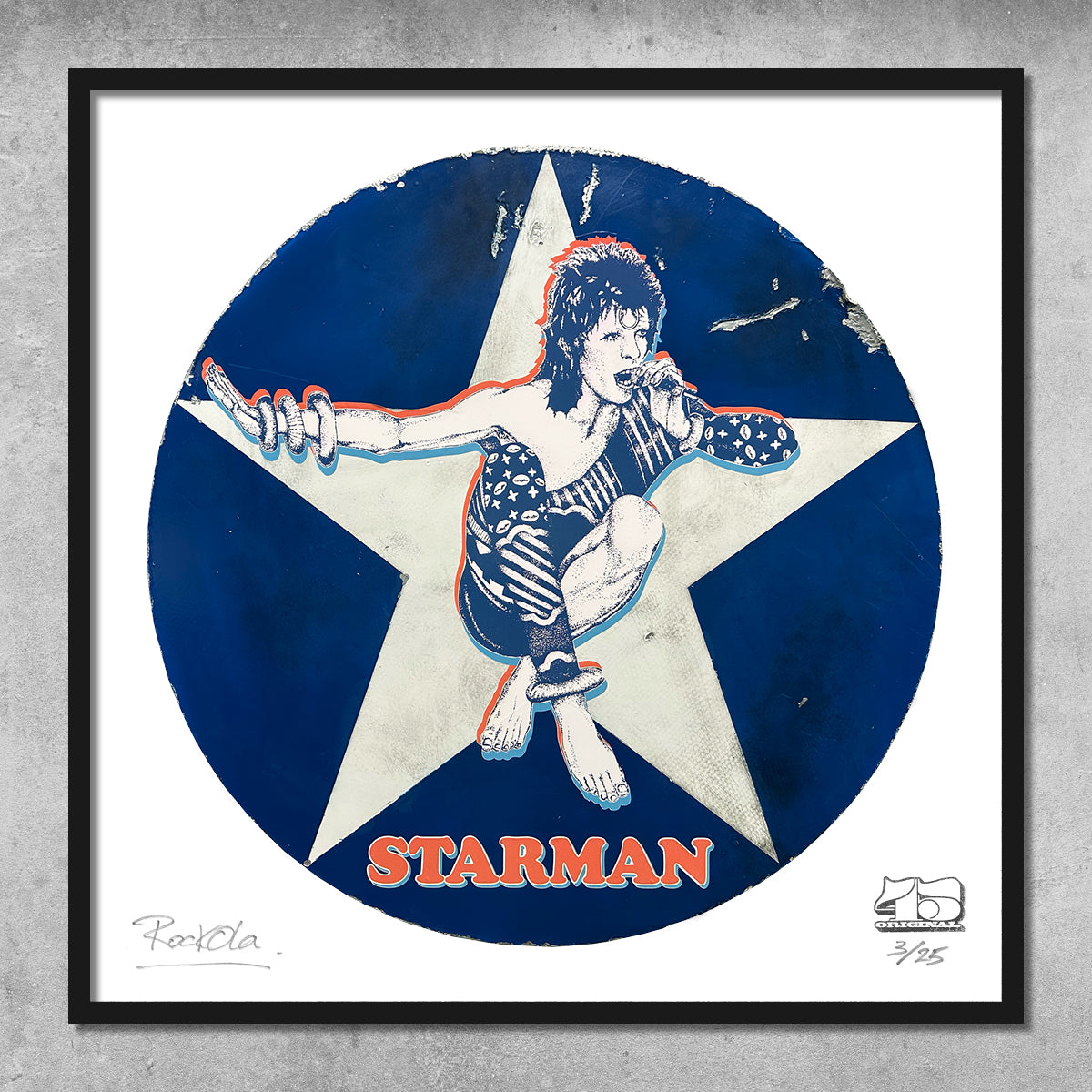 Rock'n'Road Sign Print – Starman – Limited Edition of 25