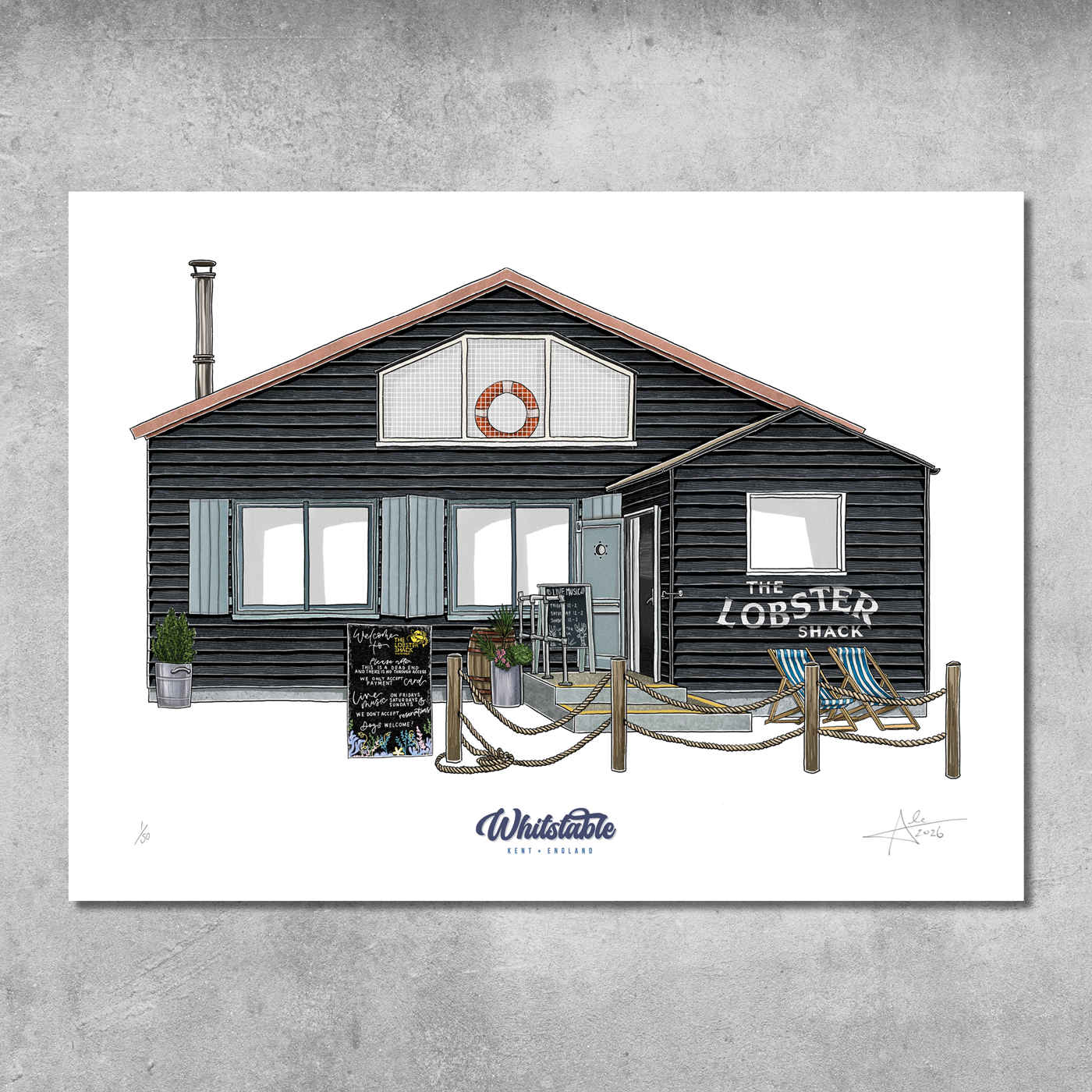 The Lobster Shack - Limited Edition of 50 - A3 Colour Prints