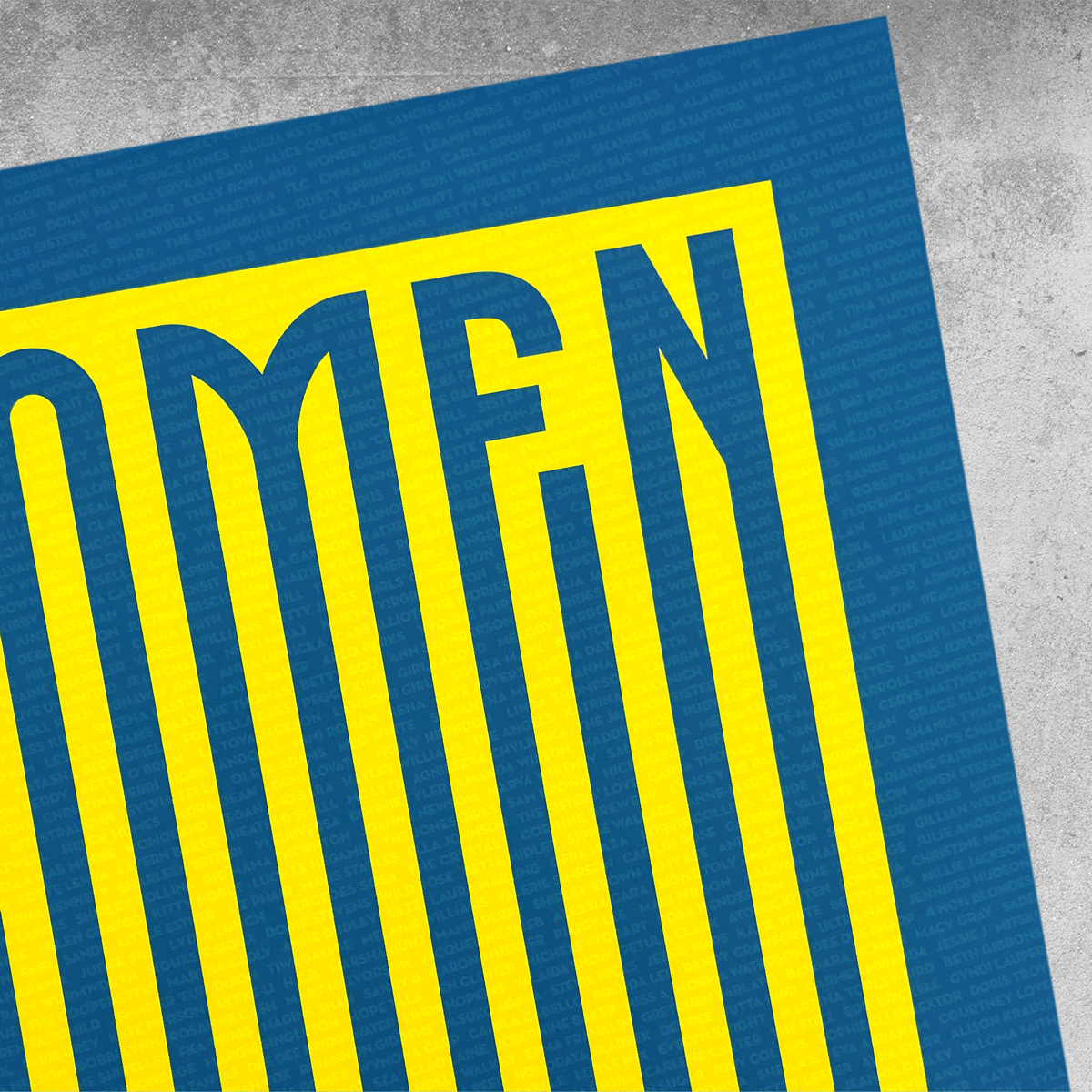 'Women In Music' Blue and Yellow Print - Limited Edition of 25