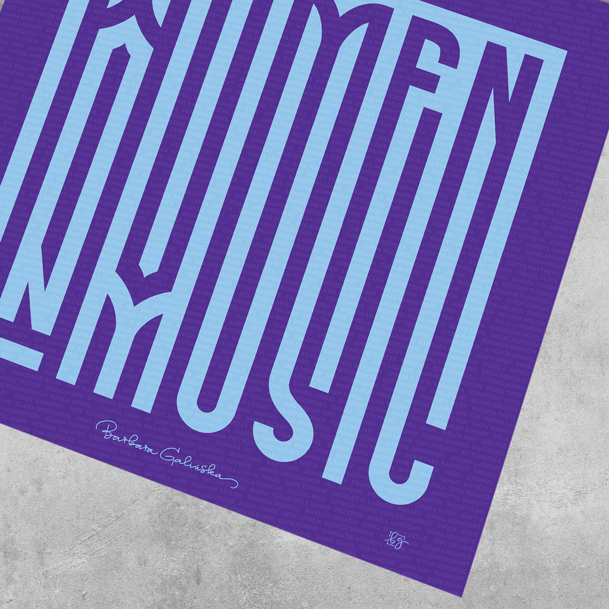 'Women In Music' Indigo and Light Blue Print - Limited Edition of 25