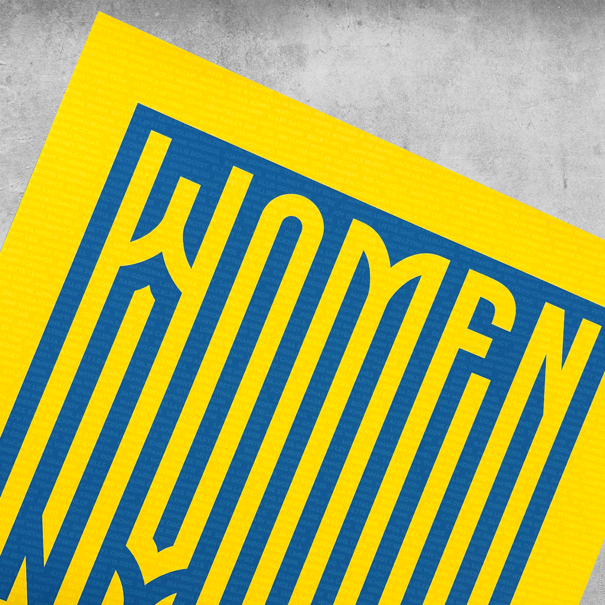 'Women In Music' Yellow and Blue Print - Limited Edition of 25