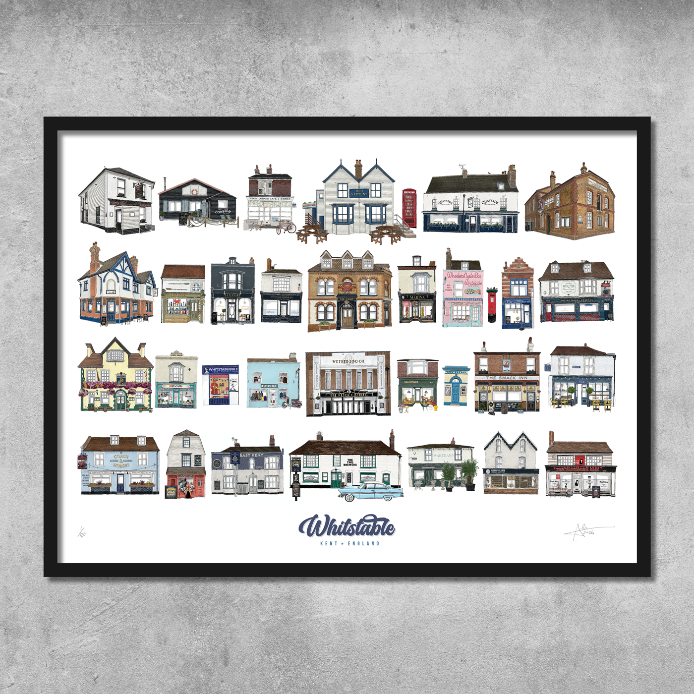 Whitstable - Limited Edition of 250 - 70x50cm Landscape Prints
